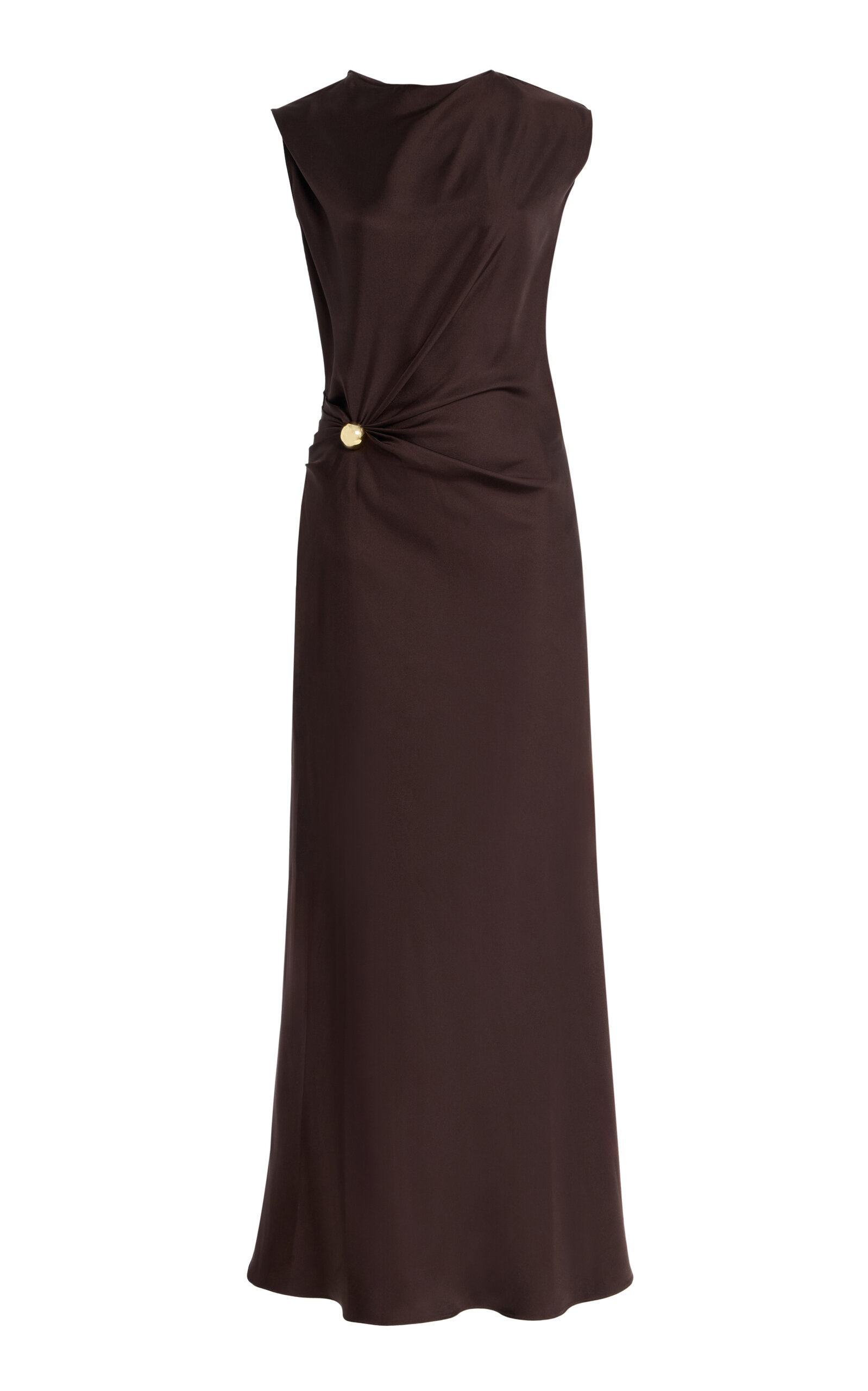 Loulou de Saison Roan Draped Silk Dress