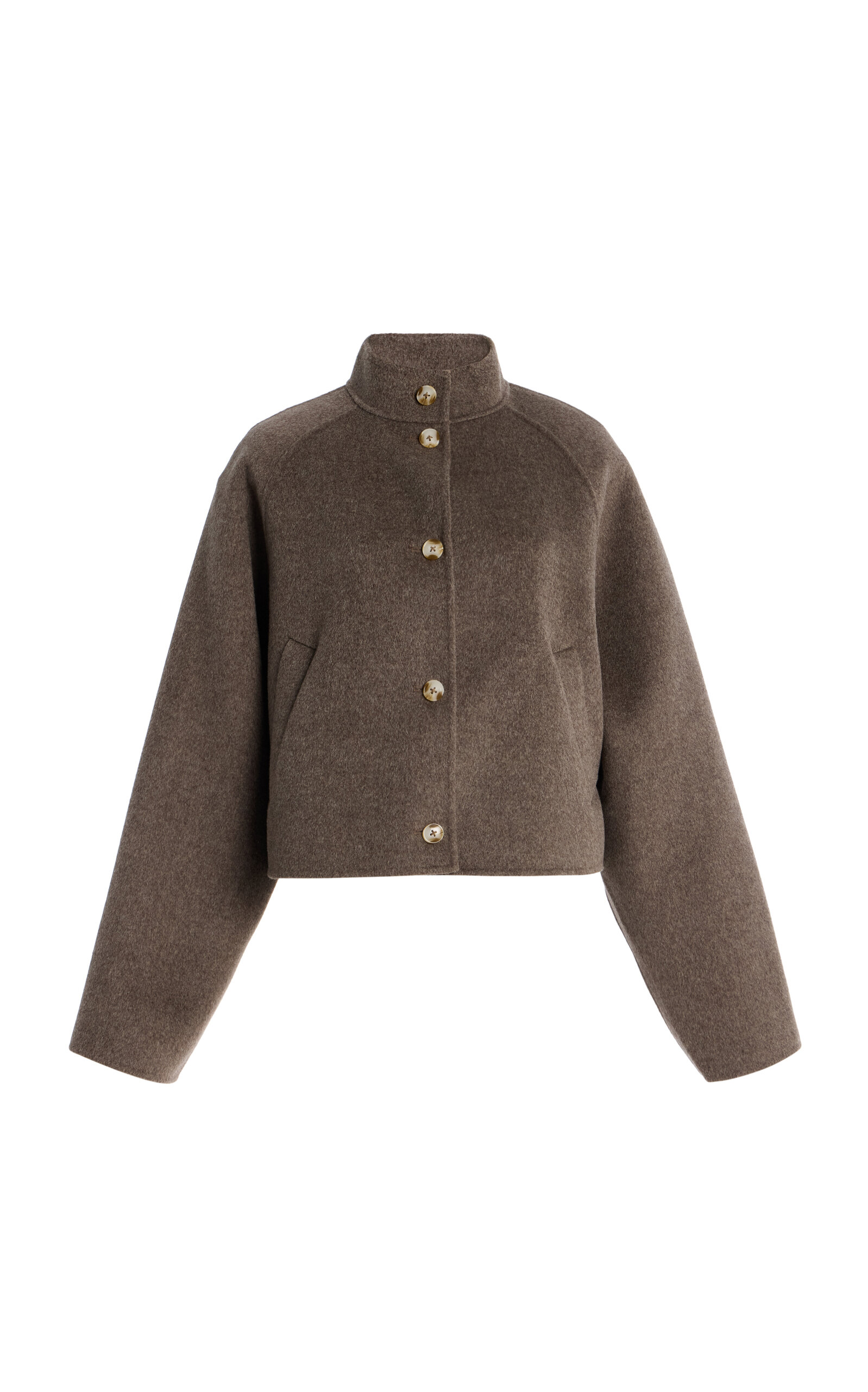 Loulou de Saison Nyma Cropped Wool-Cashmere Jacket - Taupe