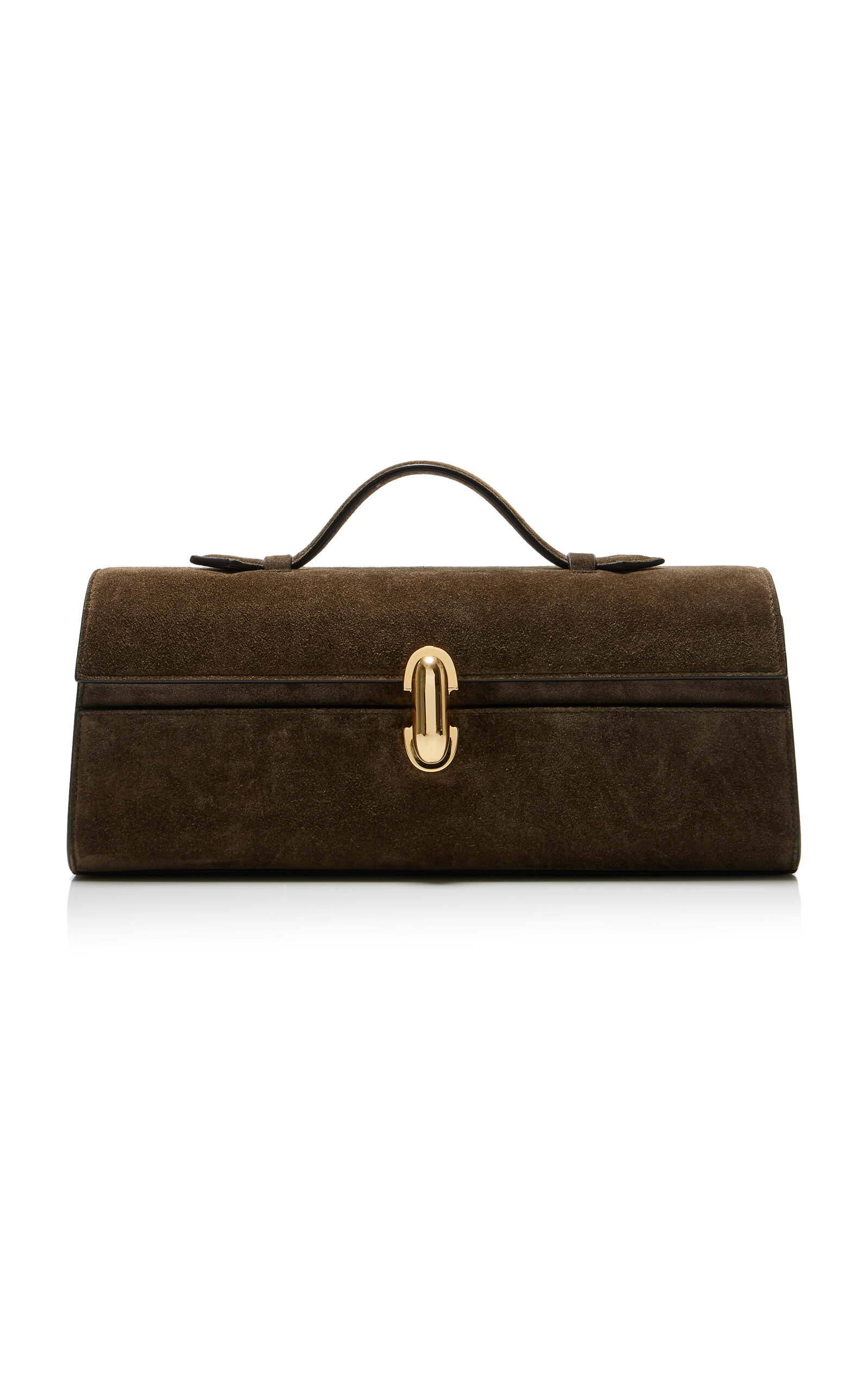 The Slim Symmetry Suede Pochette