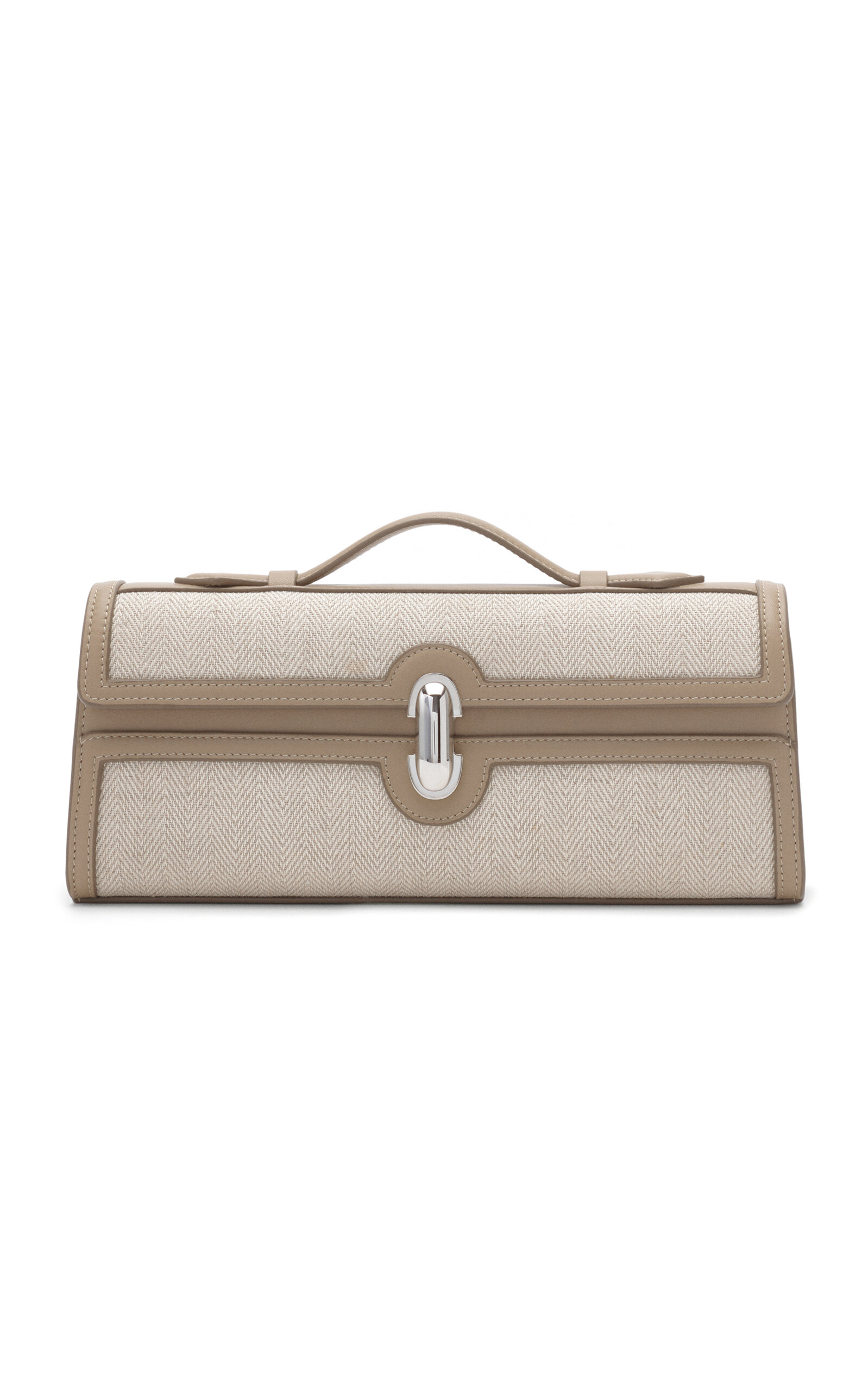Savette The Slim Symmetry Linen Pochette - Neutral - OS