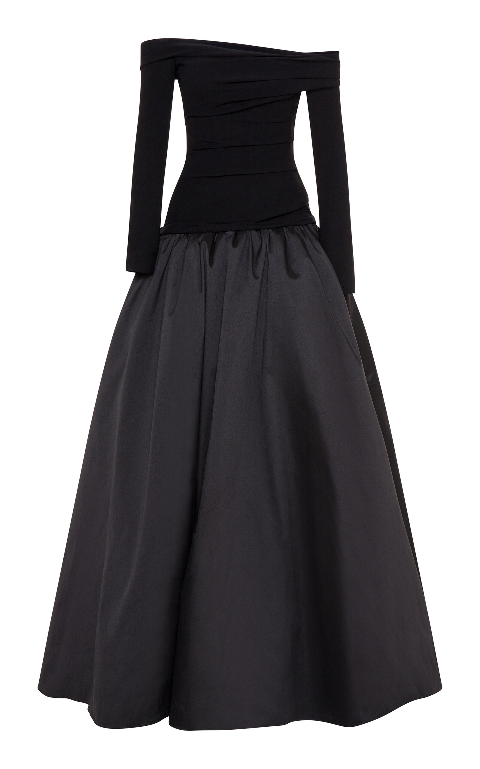 Marmar Halim Off-The-Shoulder Crepe & Taffeta Gown