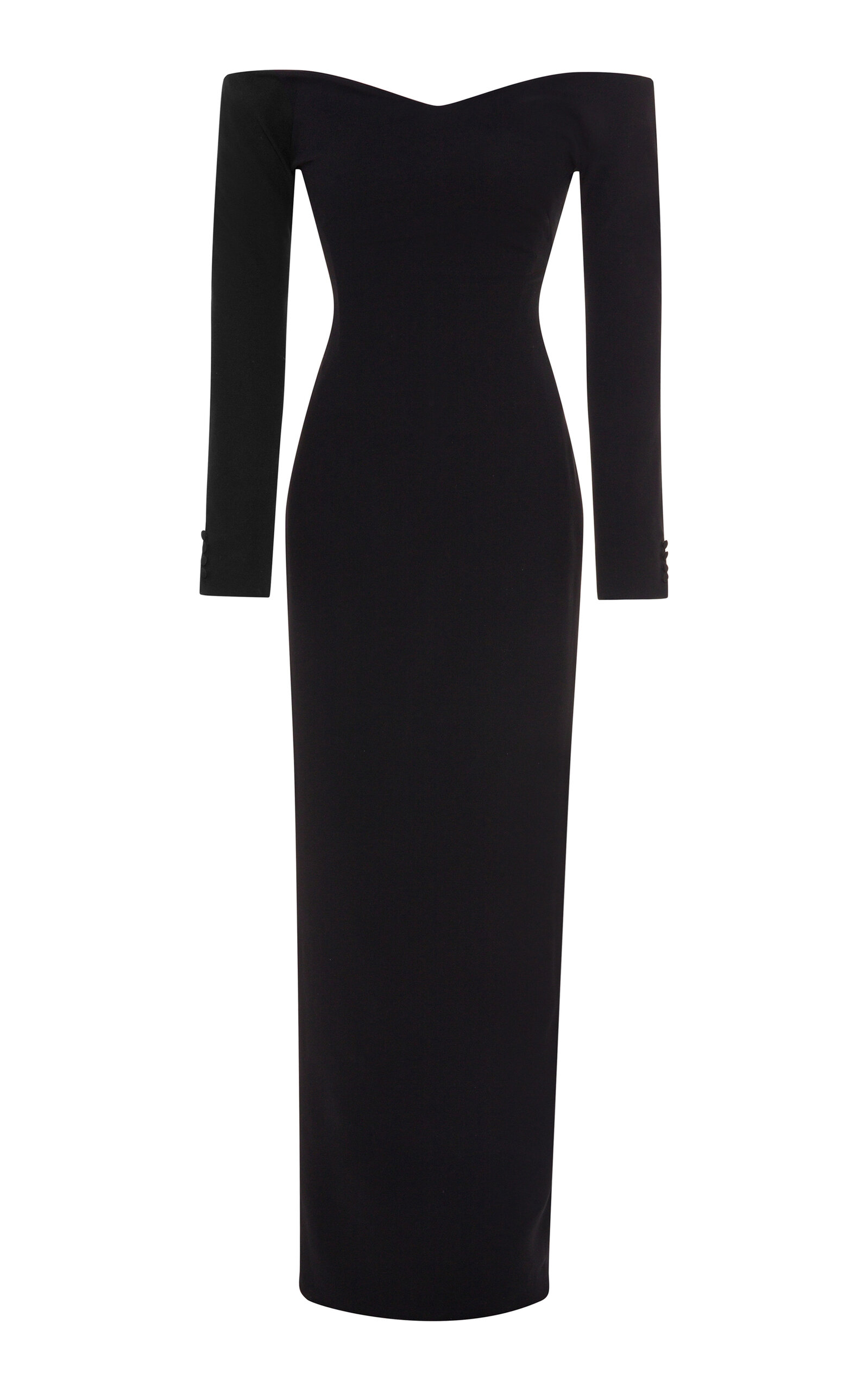 Marmar Halim Off-The-Shoulder Crepe Gown