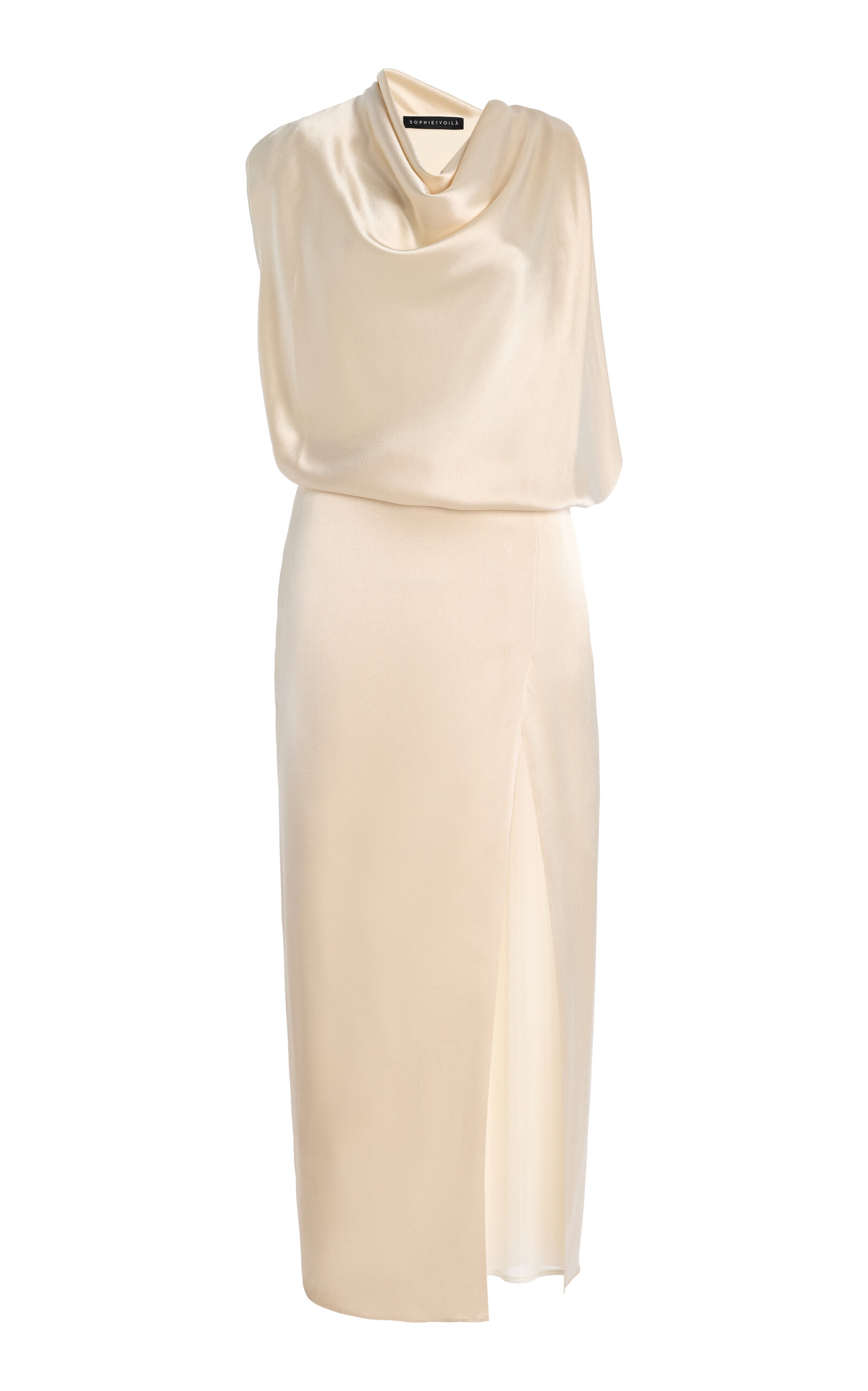 Draped Satin Dress