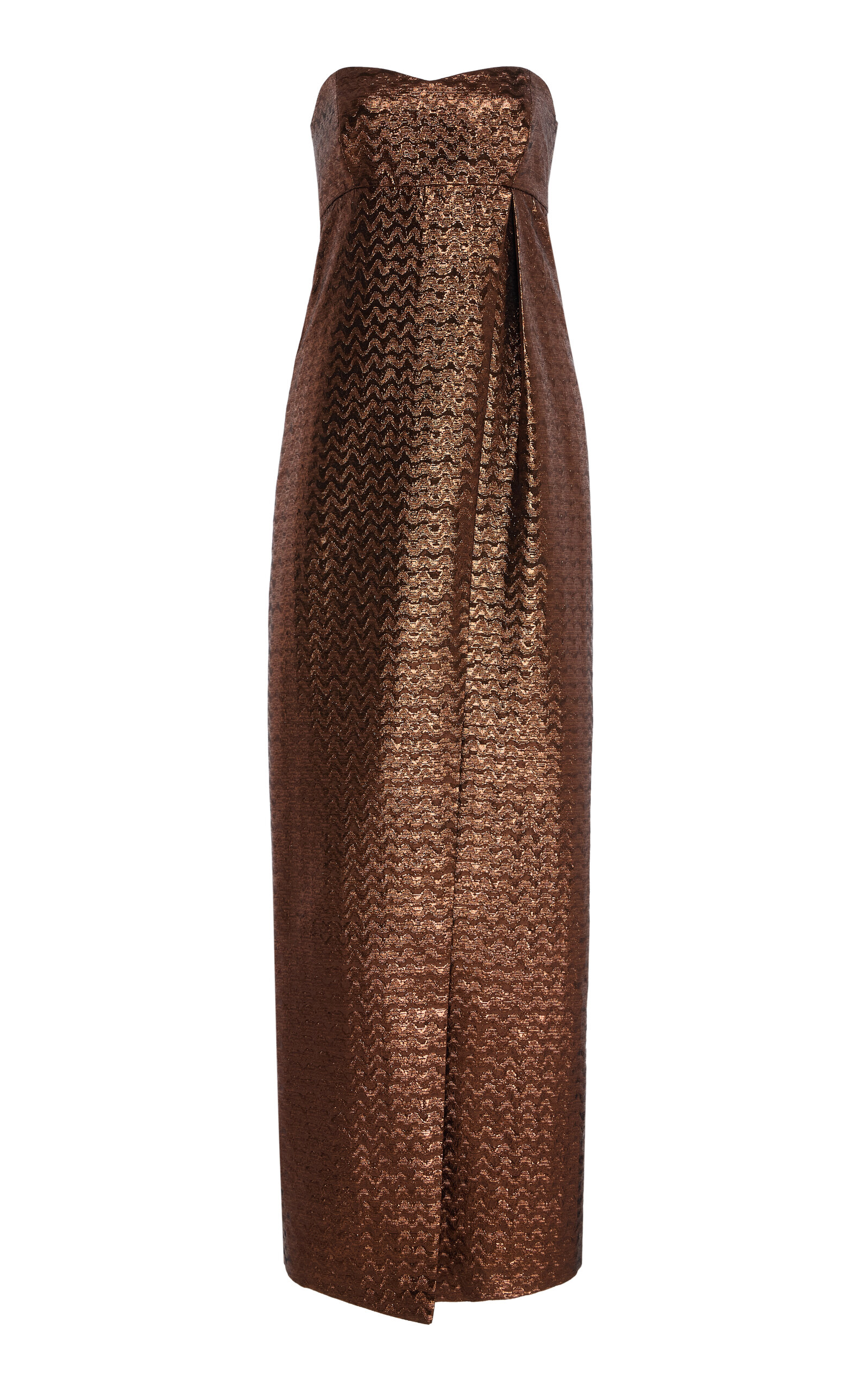 Strapless Jacquard Open Dress