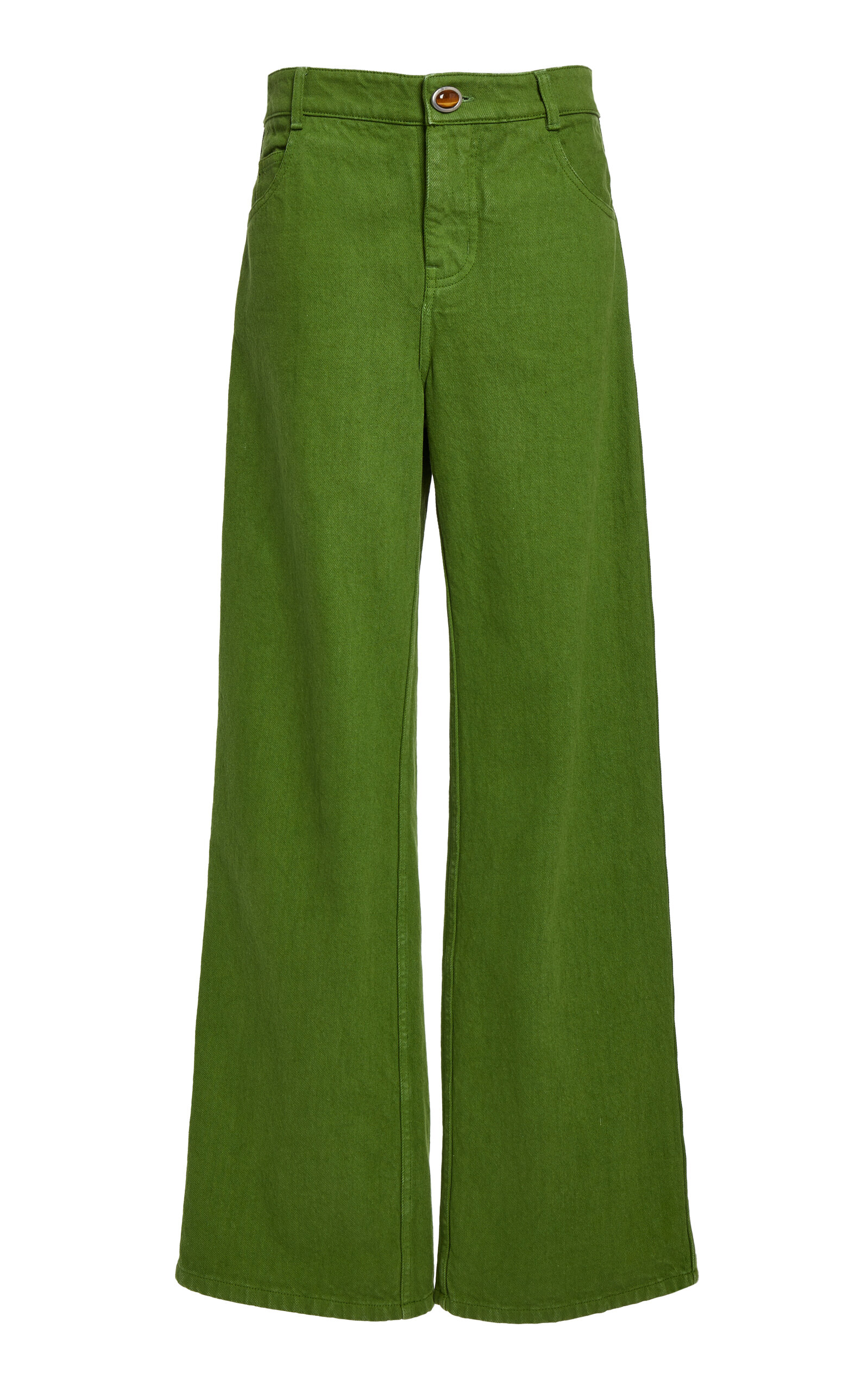Christopher Esber Rigid High-Rise Wide-Leg Jeans - Green