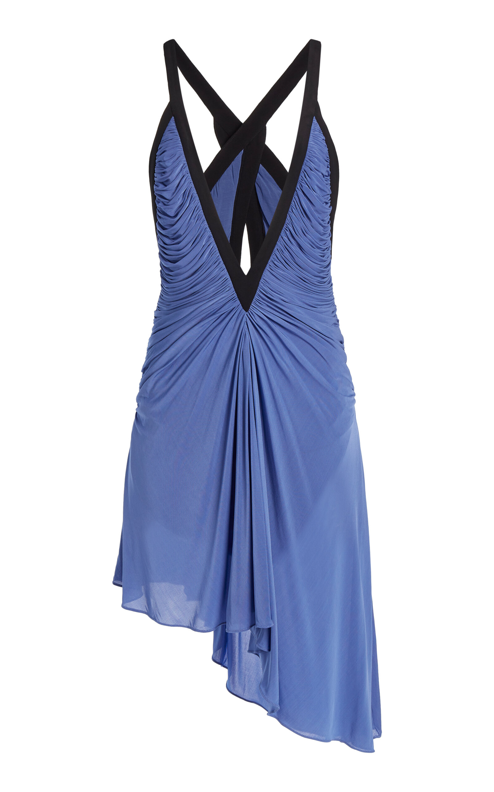 Christopher Esber Ruched Jersey Mini Dress - Blue