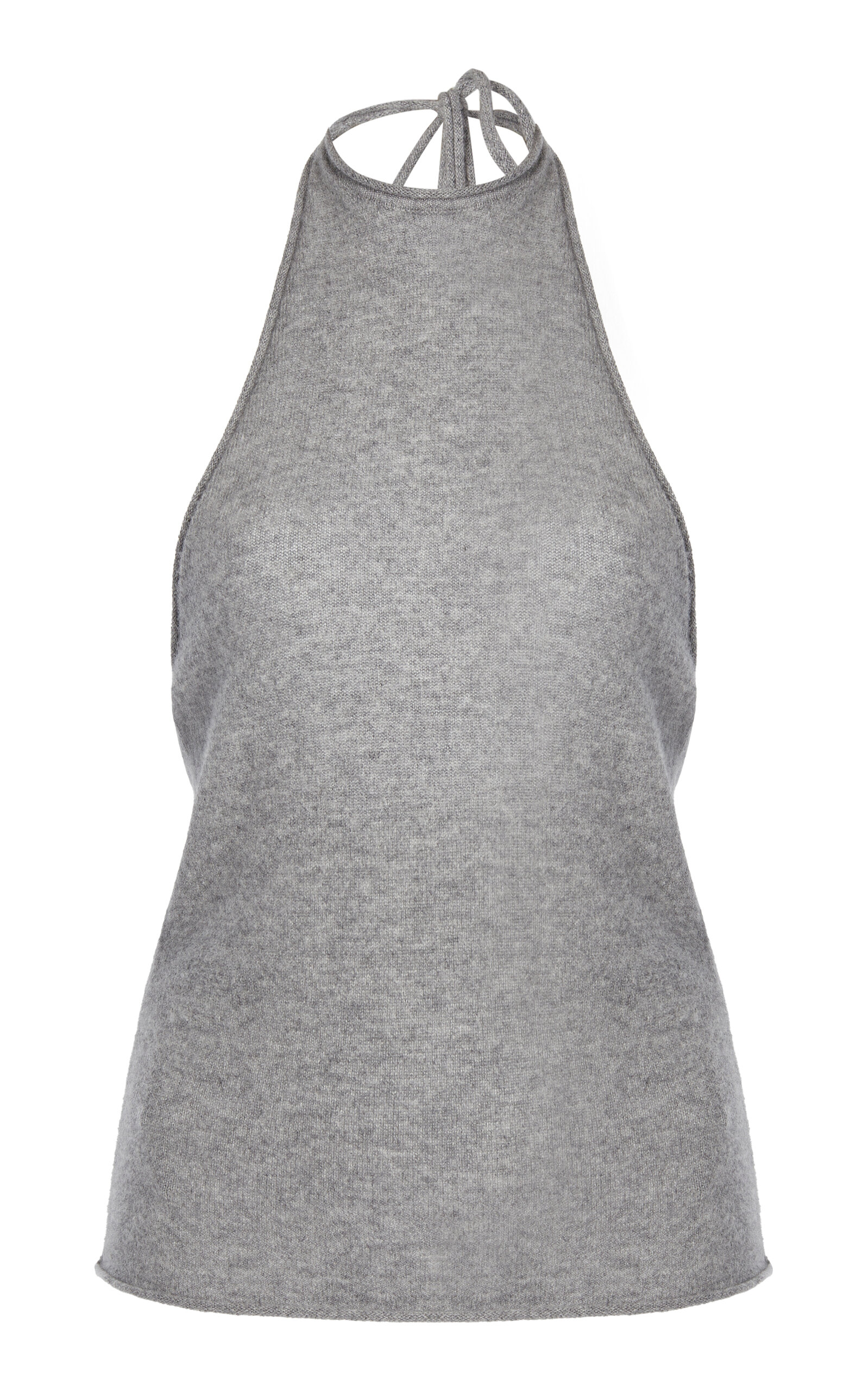 Christopher Esber Cashmere Halter Tank Top In Grey