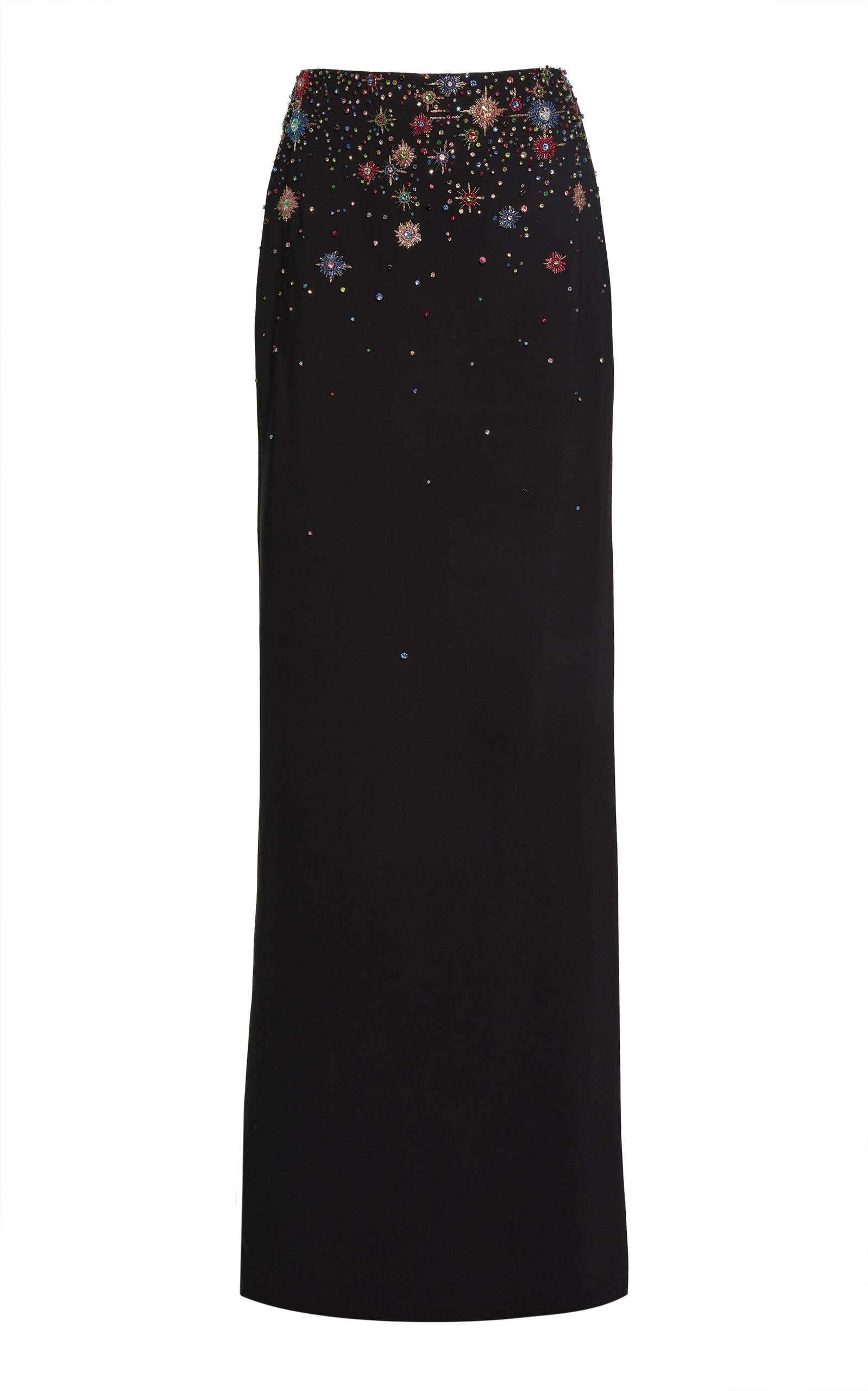 Zuhair Murad Embroidered Silk Maxi Skirt In Multi