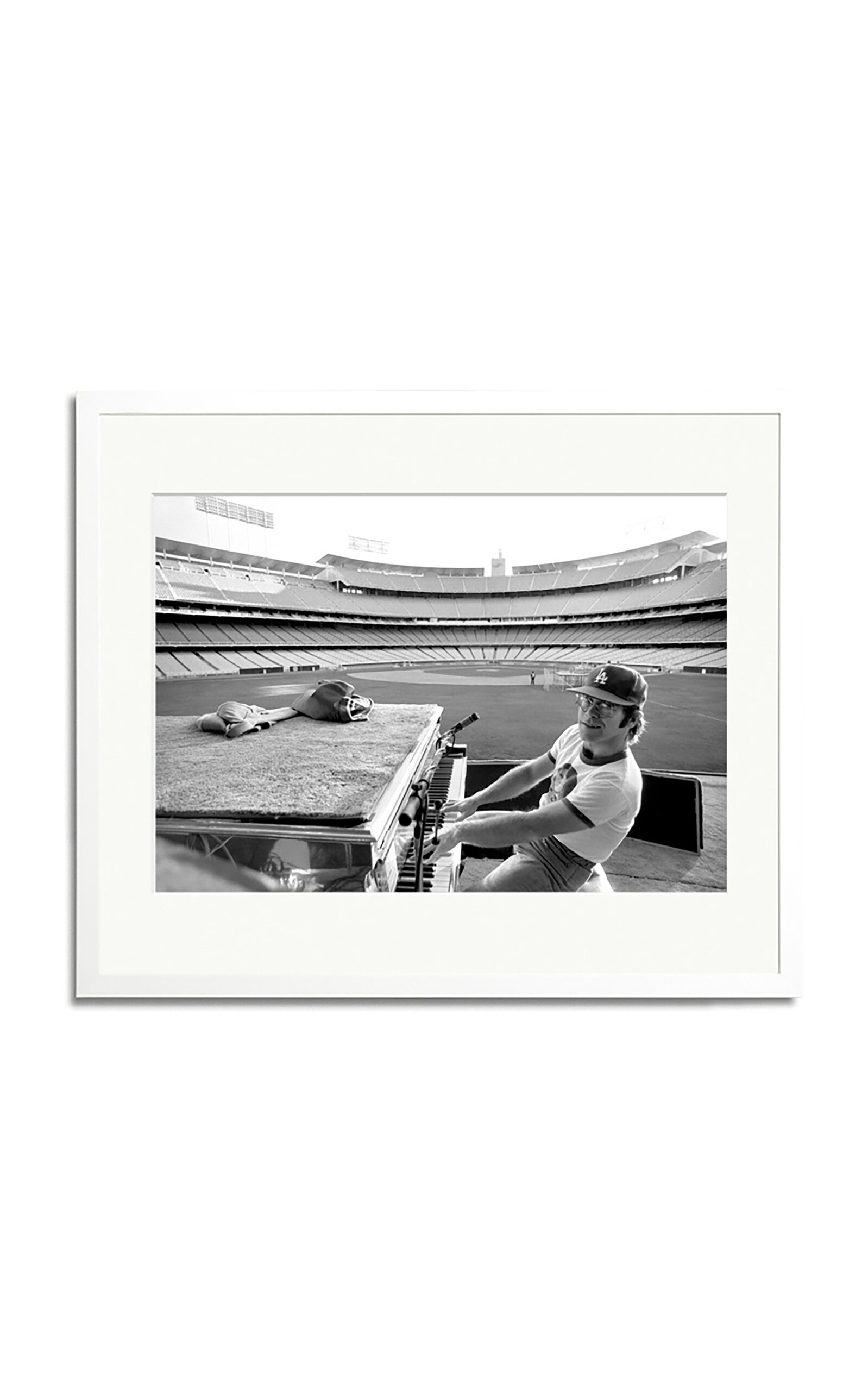 Sonic Editions Elton John Rehearses At Dodger Stadium Print; 16x20 In White