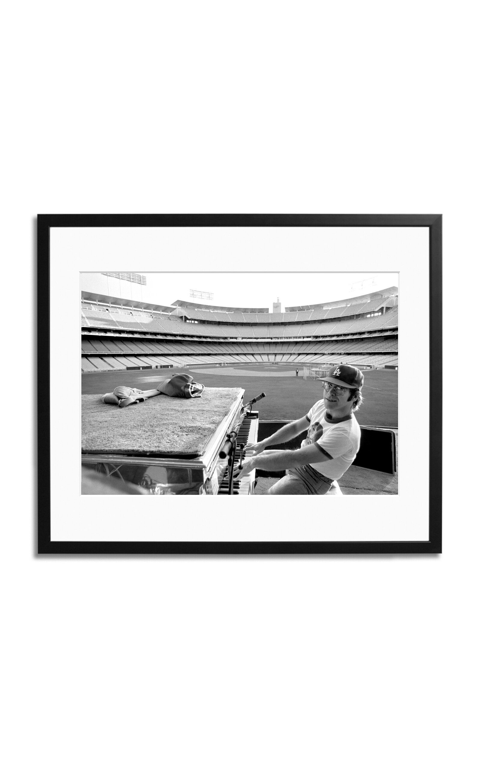 Sonic Editions Elton John Rehearses at Dodger Stadium; 20x24 - Black
