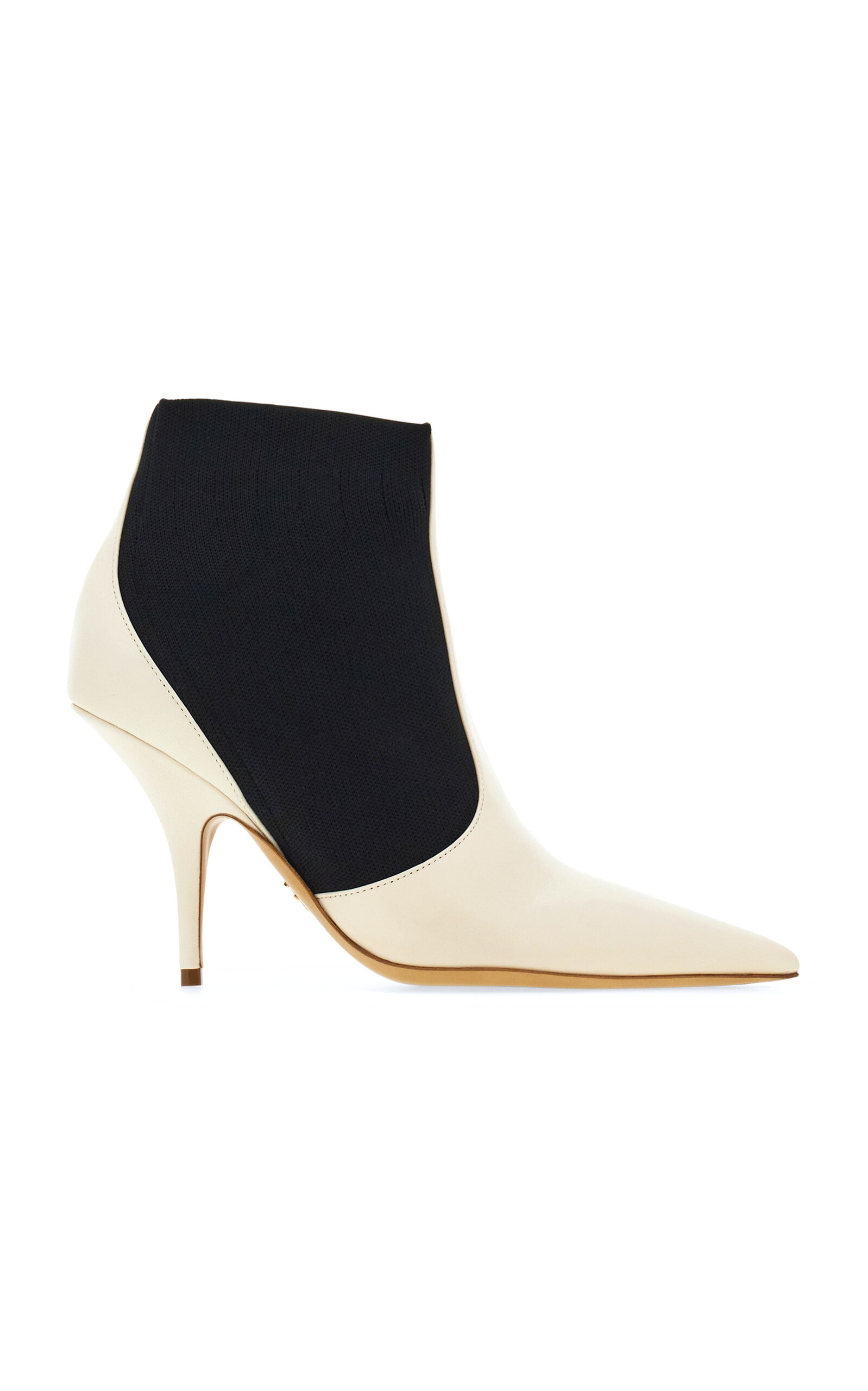 Ferragamo Fixie Stretch-knit Suede Ankle Boots In Black,white