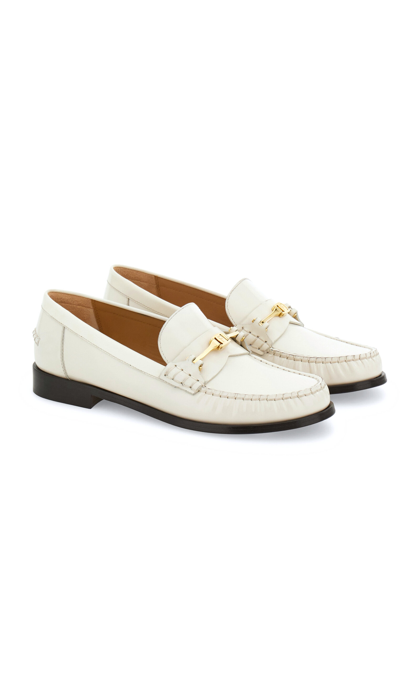 Ferragamo Harry Leather Loafers Hardware Toe In Brown