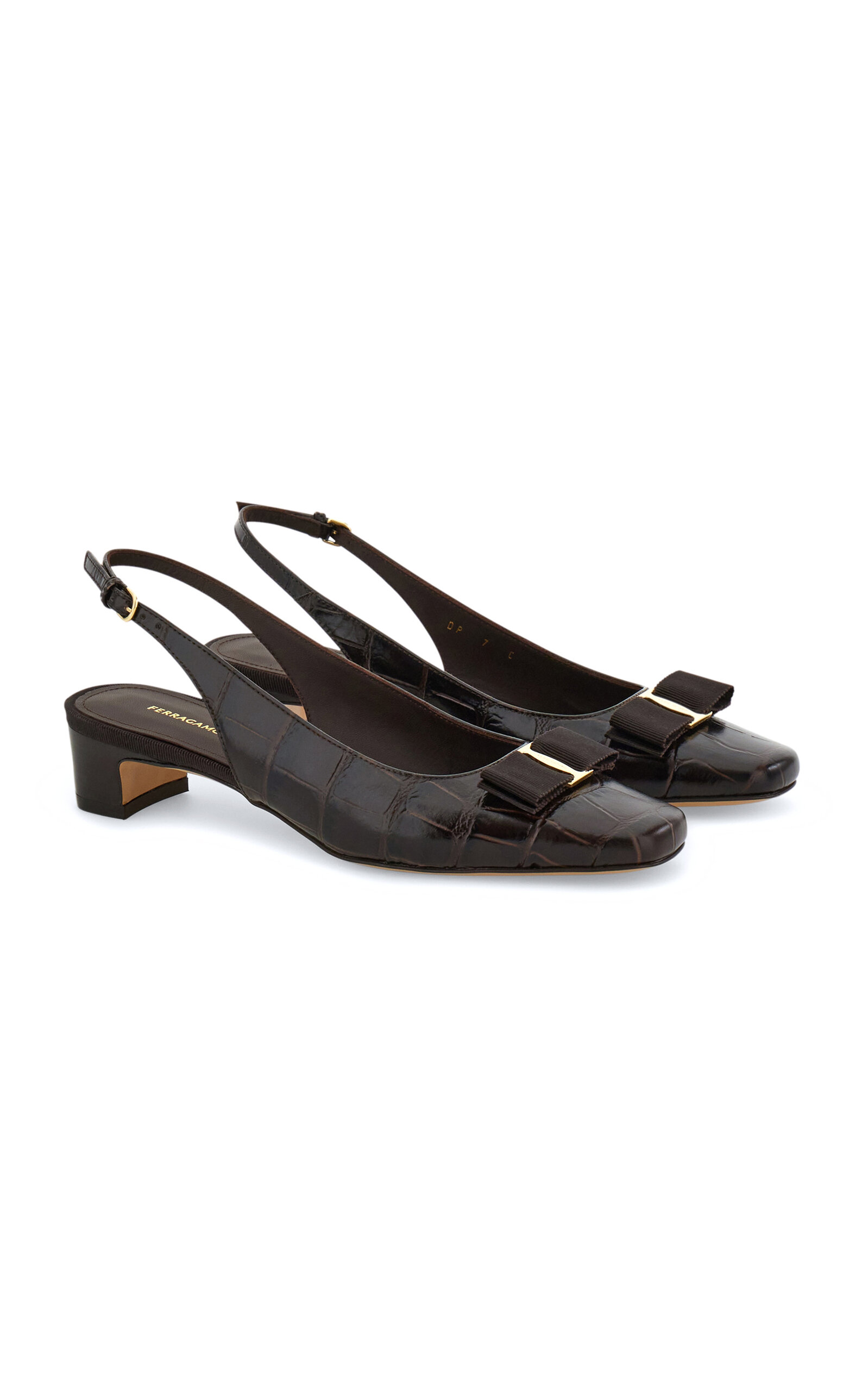 Ferragamo Rivada Slingback Pump In Brown