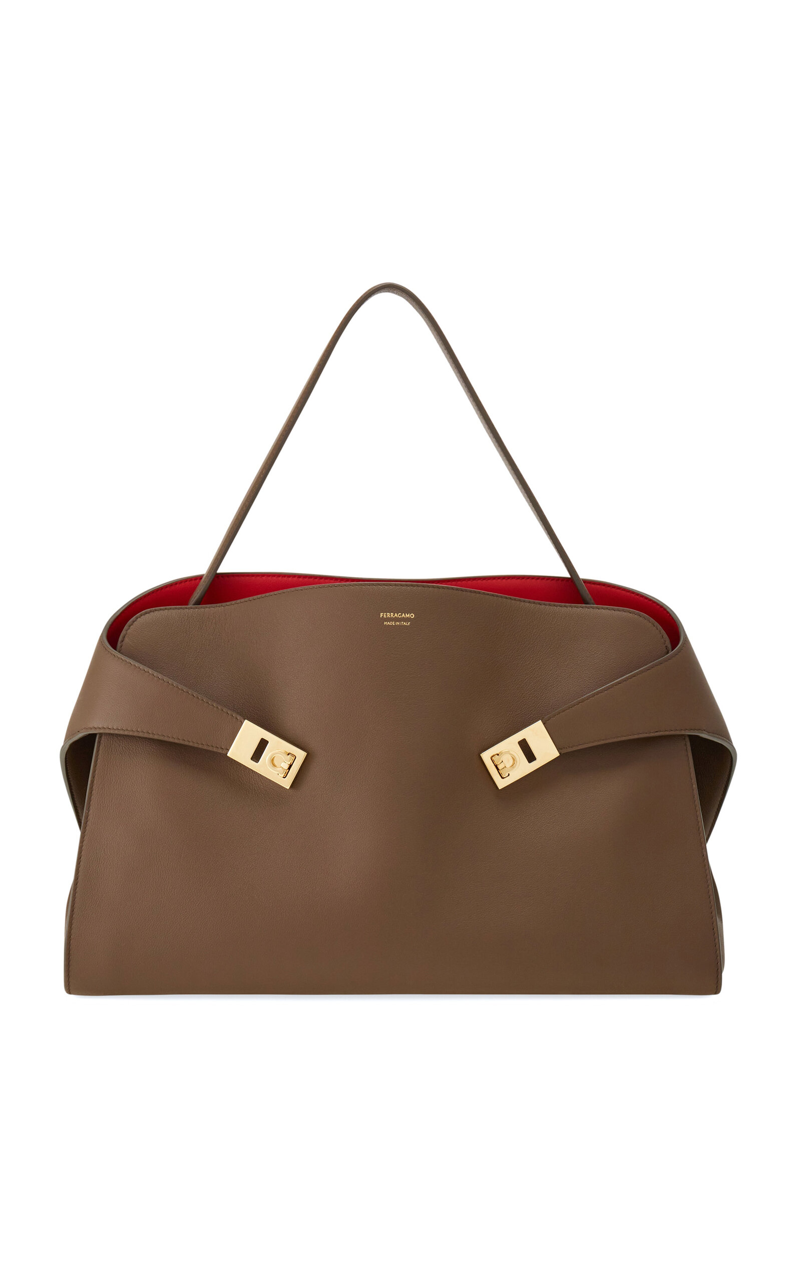 Ferragamo Large Hug Soft Bicolor Shoulder Bag  - Moda Operandi