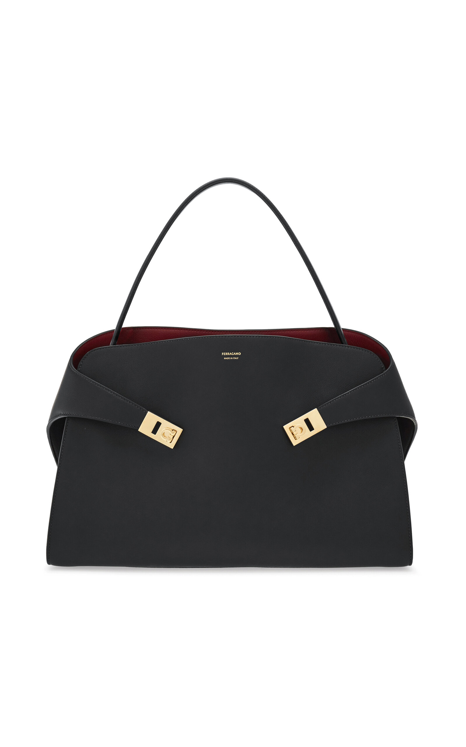 Ferragamo Large Hug Soft Bicolor Shoulder Bag