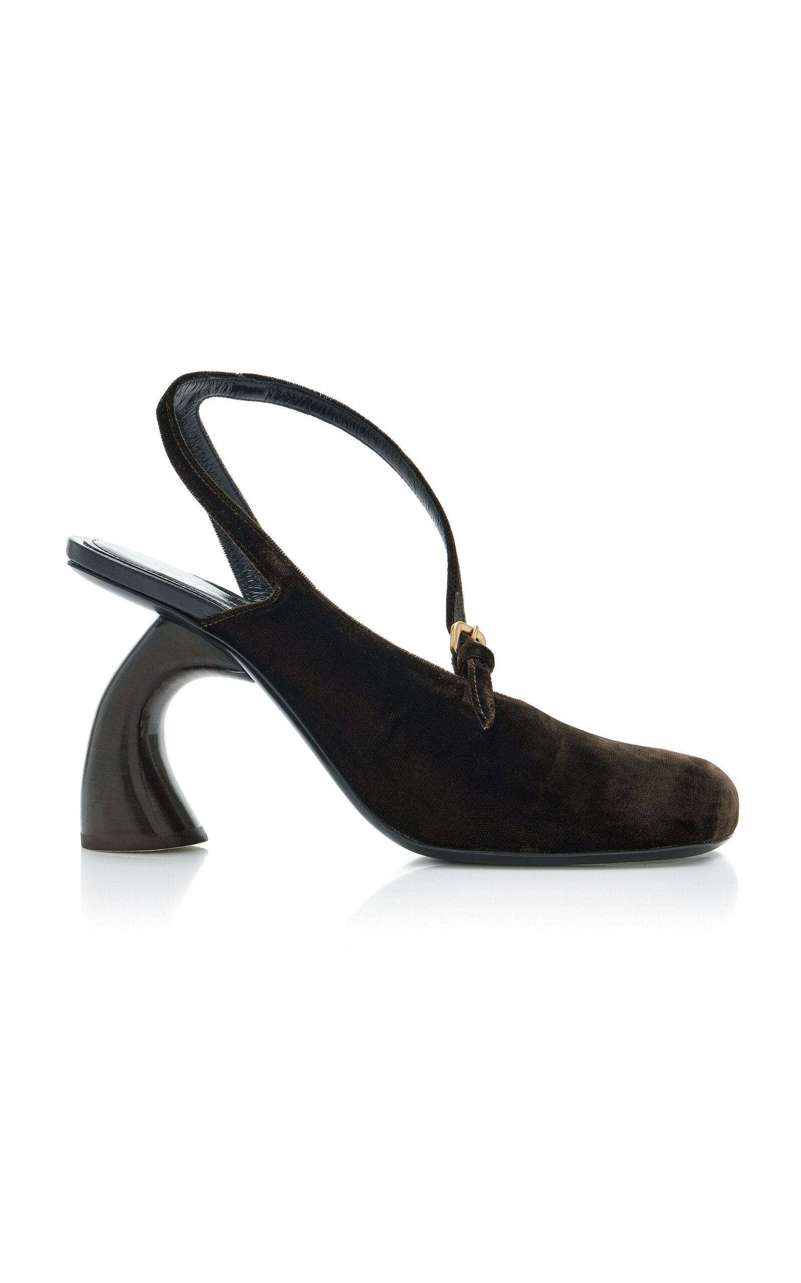 Dries Van Noten Velvet Slingback Pumps