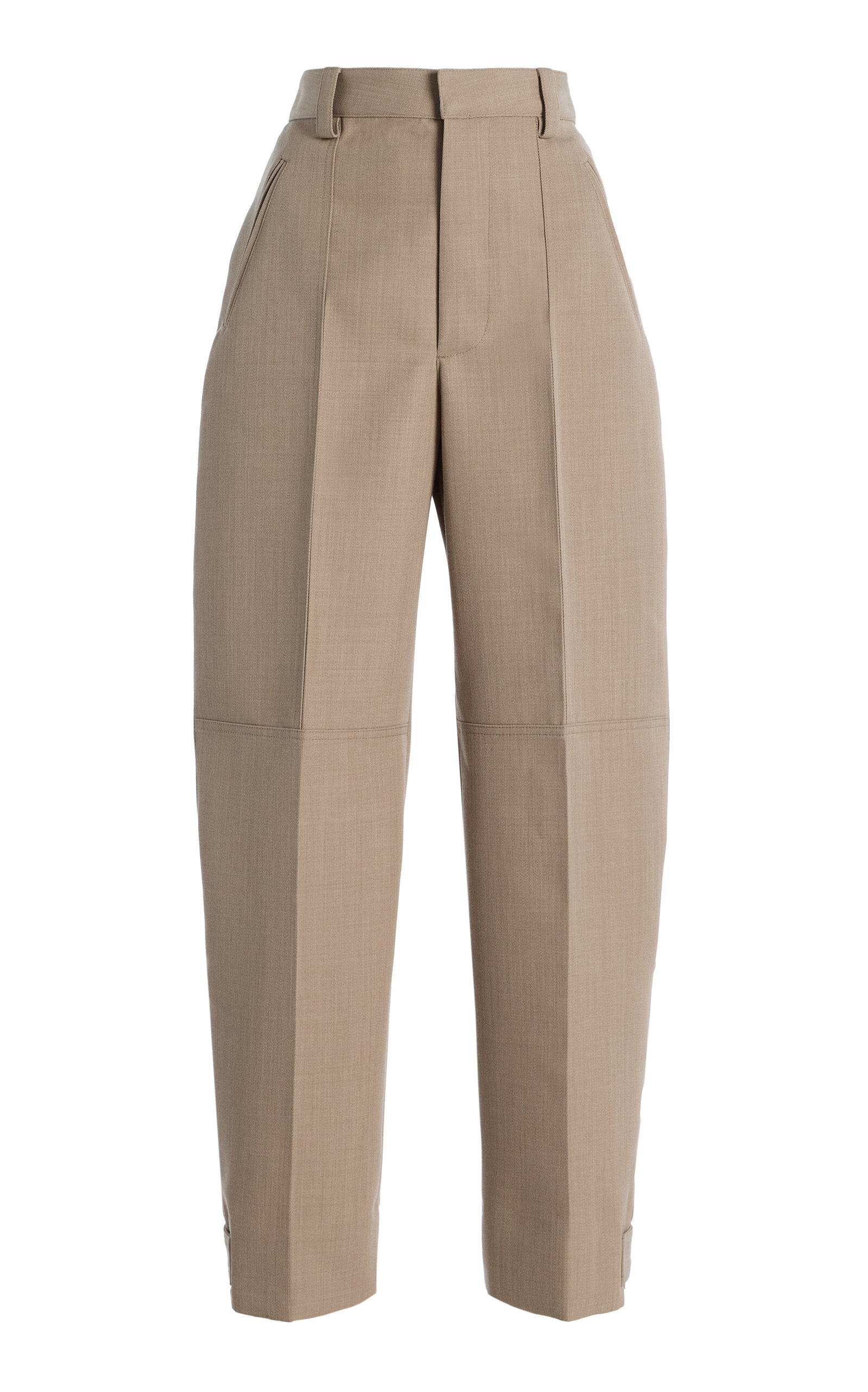 Bottega Veneta Wool-twill Trousers In Neutral