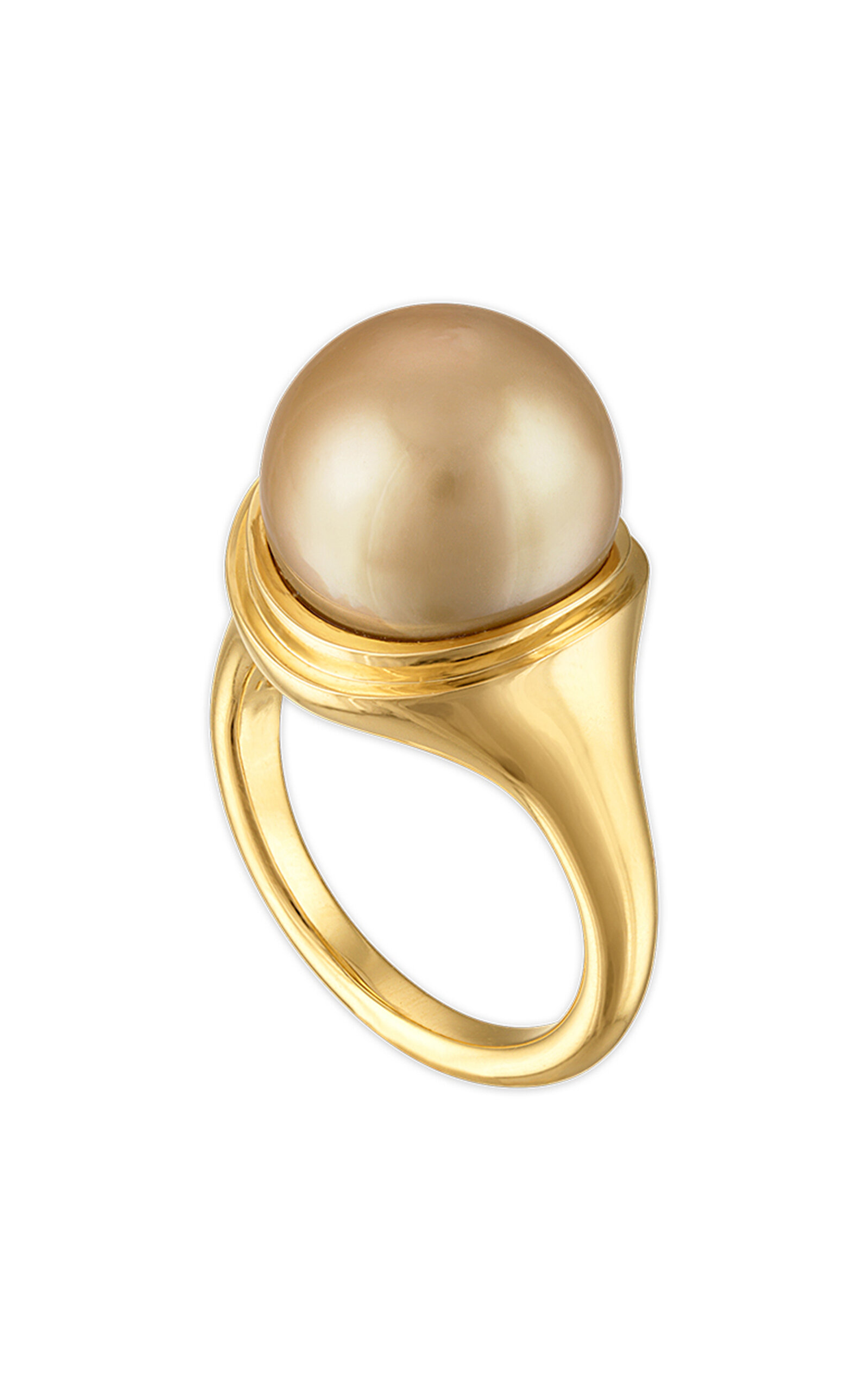 Jade Ruzzo 18k Yellow Gold Pearl Ring In Gold