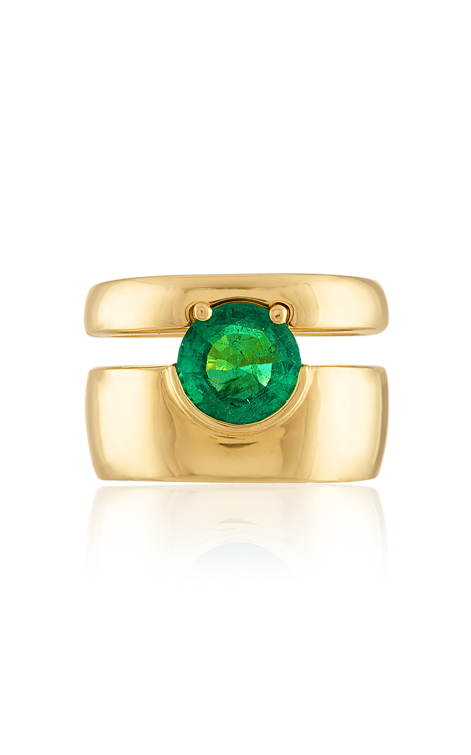 Jade Ruzzo Markie 18K Yellow Gold Emerald Ring - Green - Moda Operandi