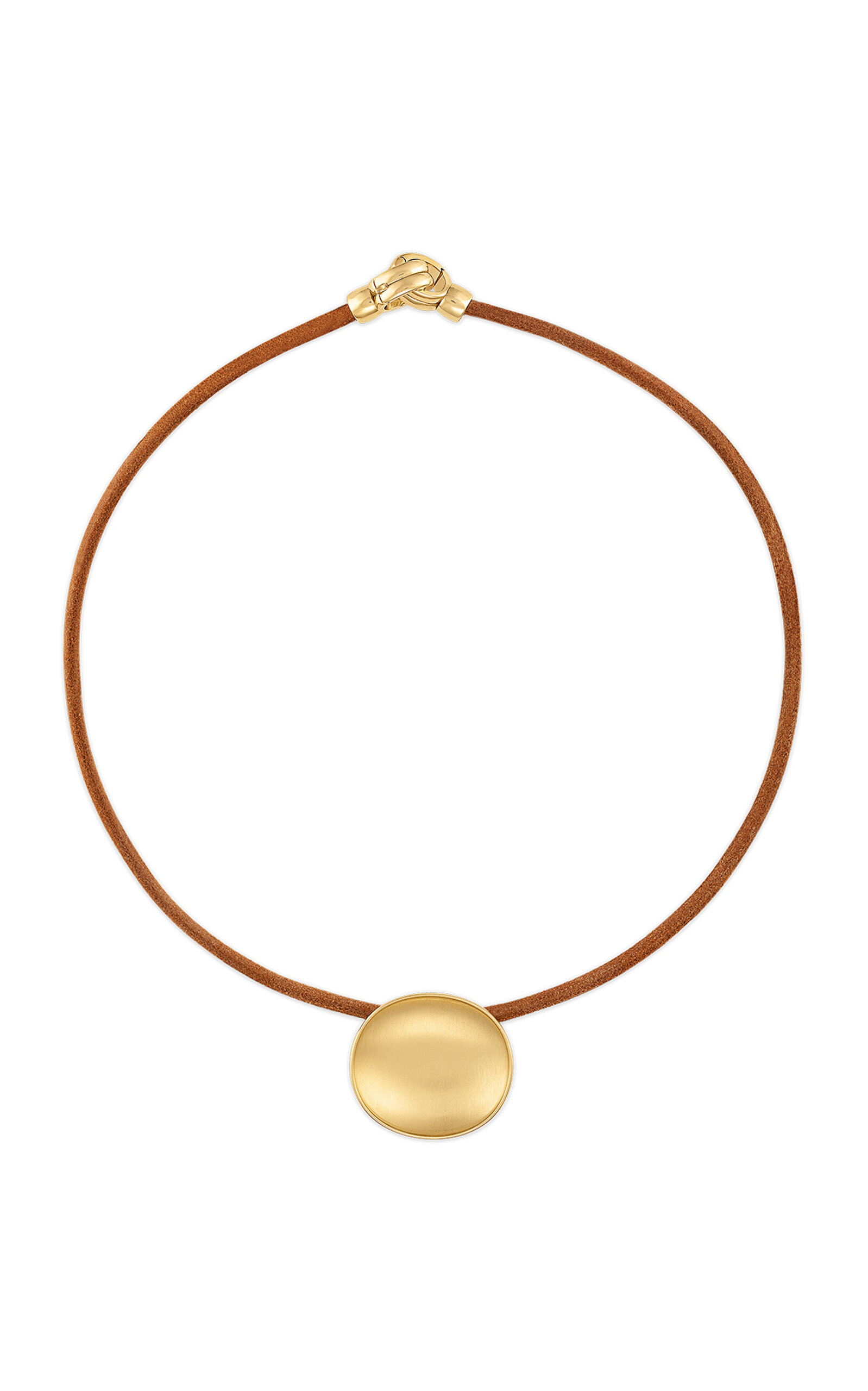 Concave 18k Yellow Gold Necklace