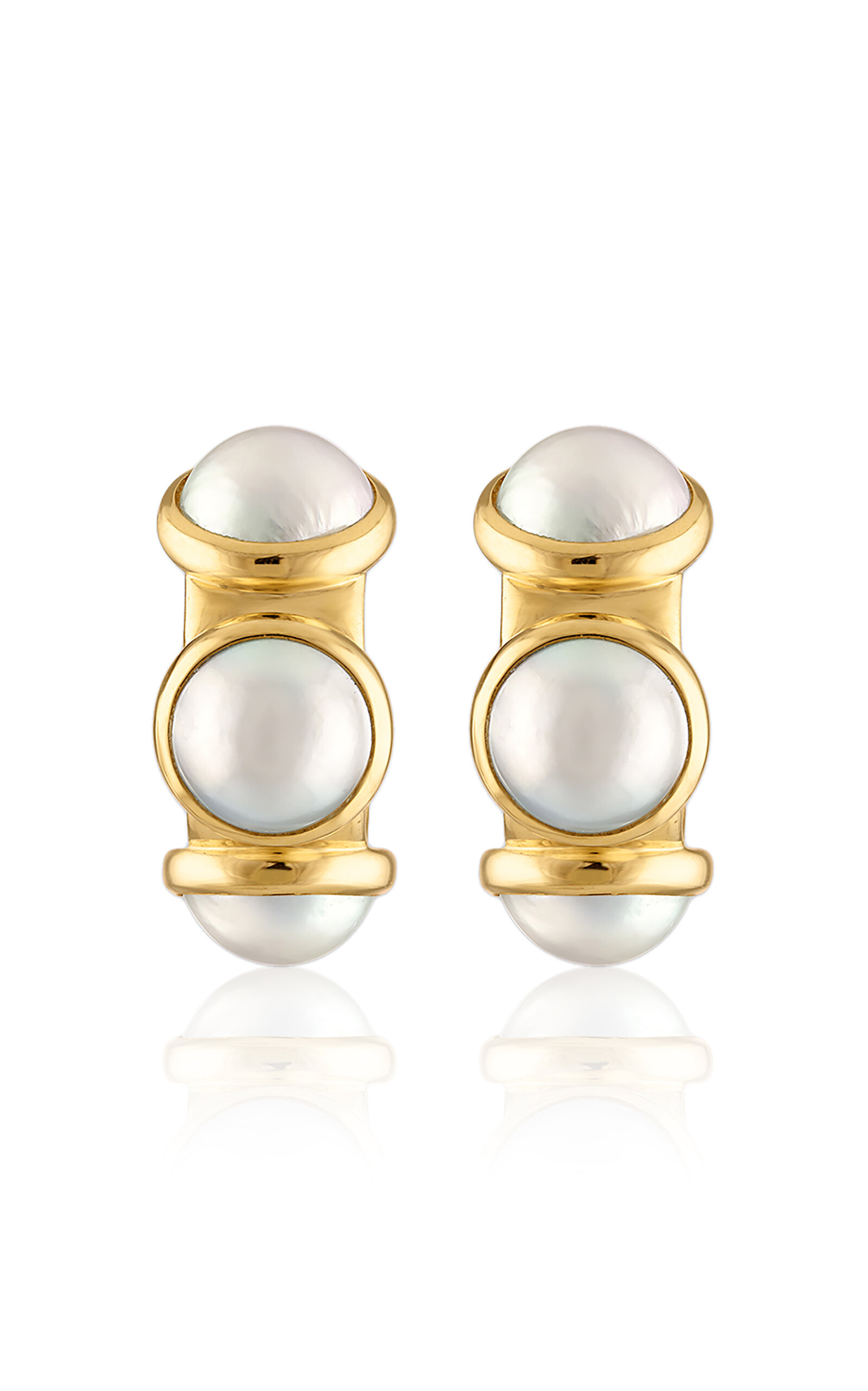 Vic 18K Yellow Gold Pearl Earrings