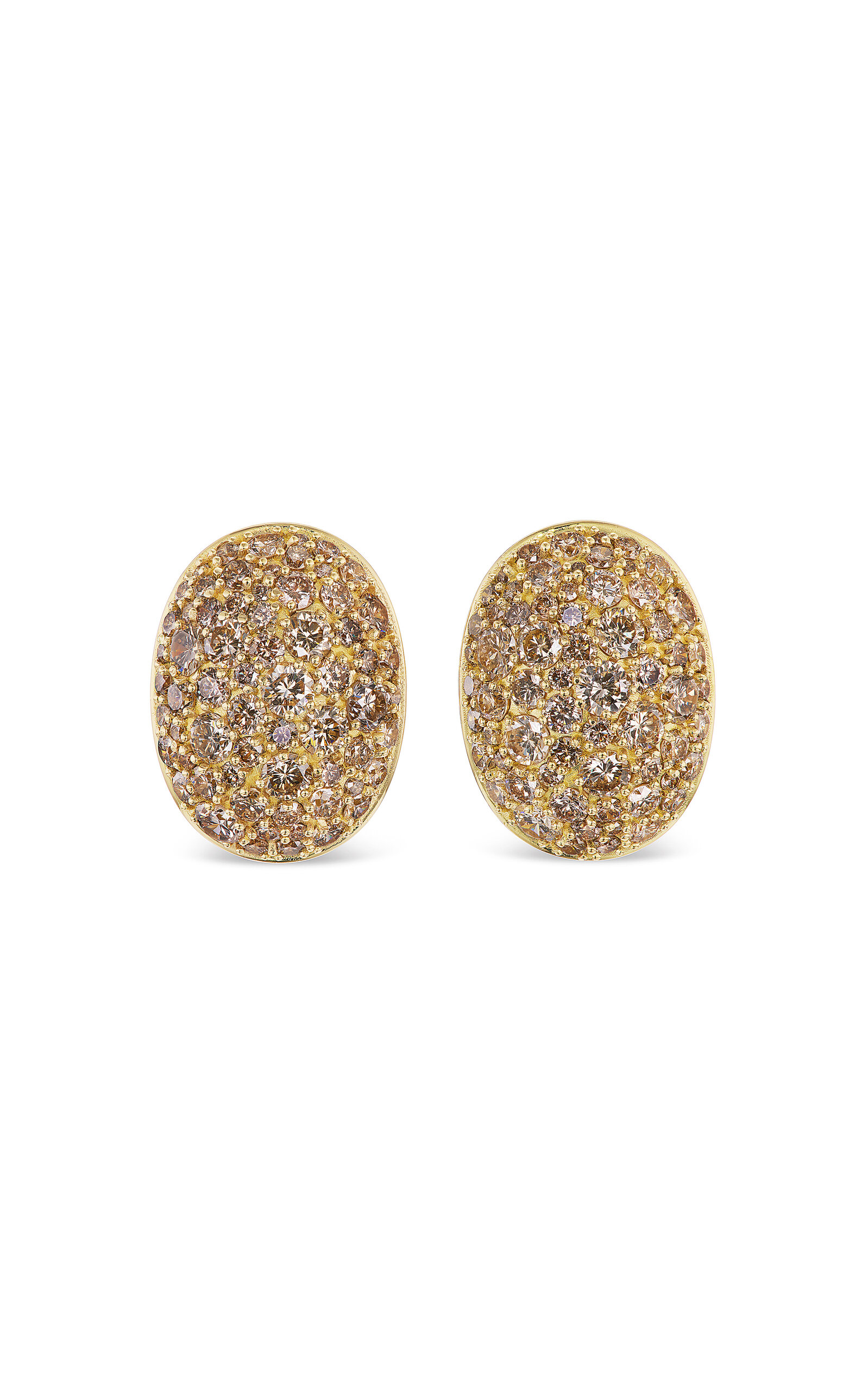 Bubble 18k Yellow Gold Diamond Earrings