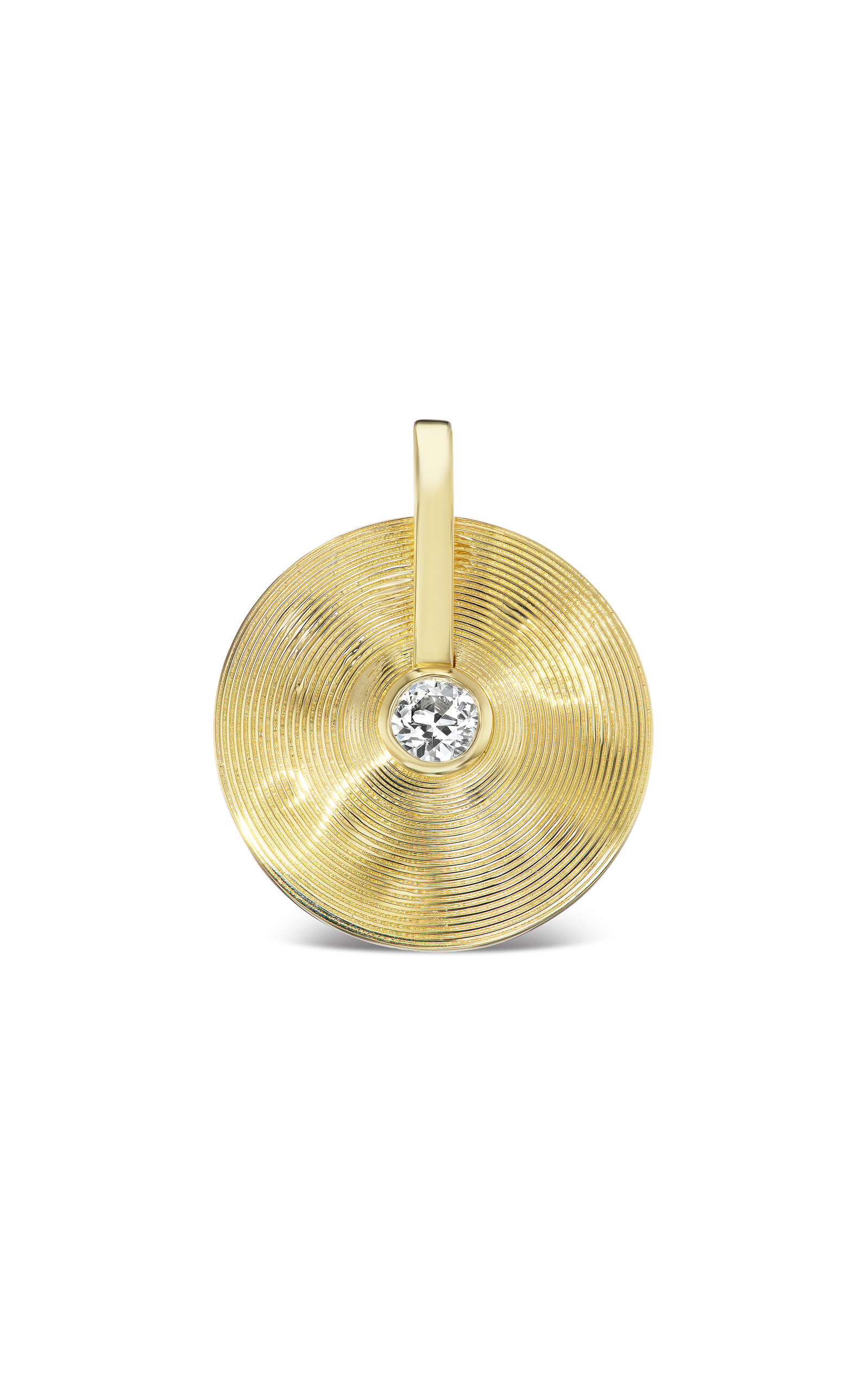 Cymbal 18k Yellow Gold Diamond Pendant