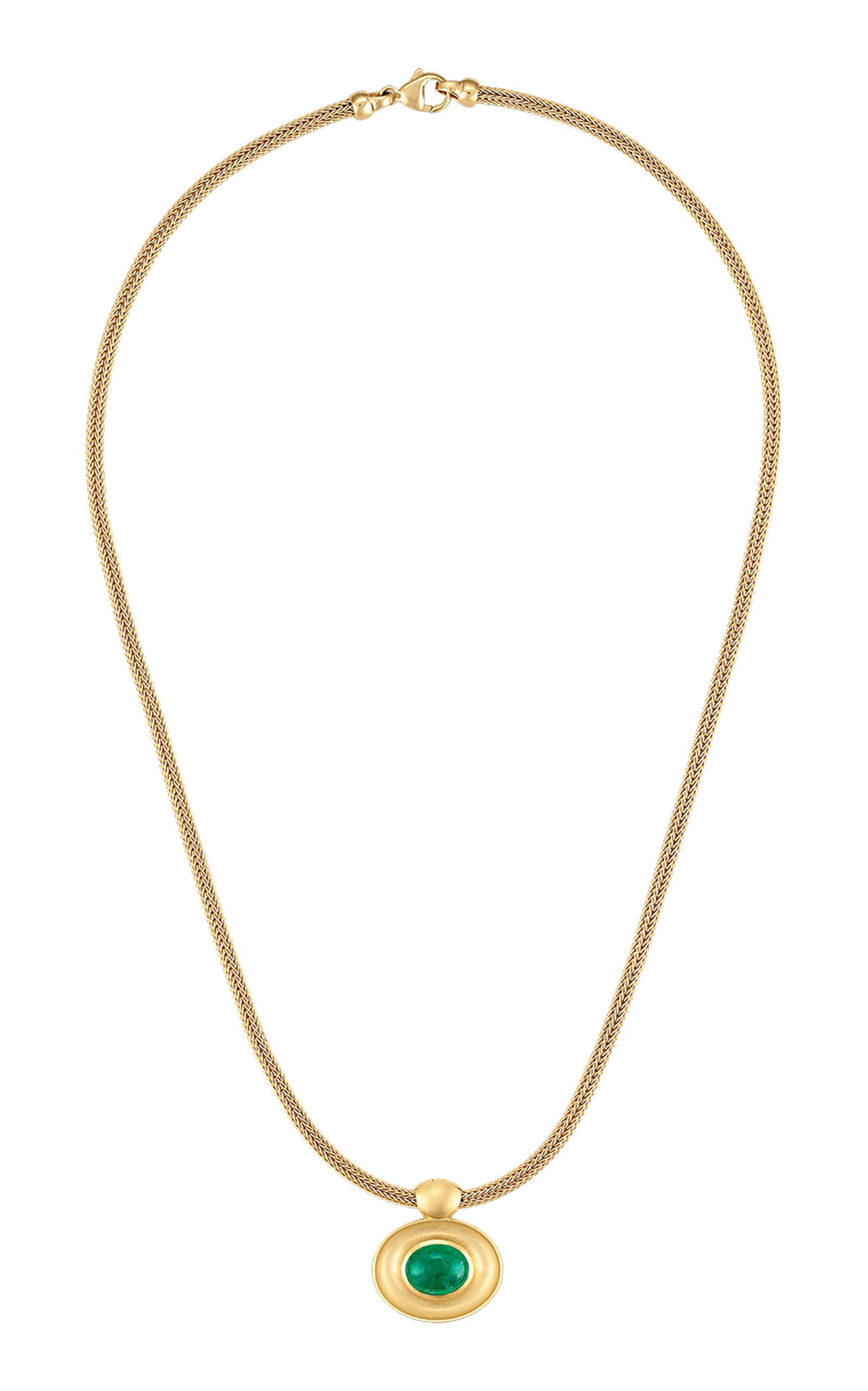 Jade Ruzzo Mini Gong 18K Yellow Gold Emerald Pendant - Gold - OS - Moda Operandi
