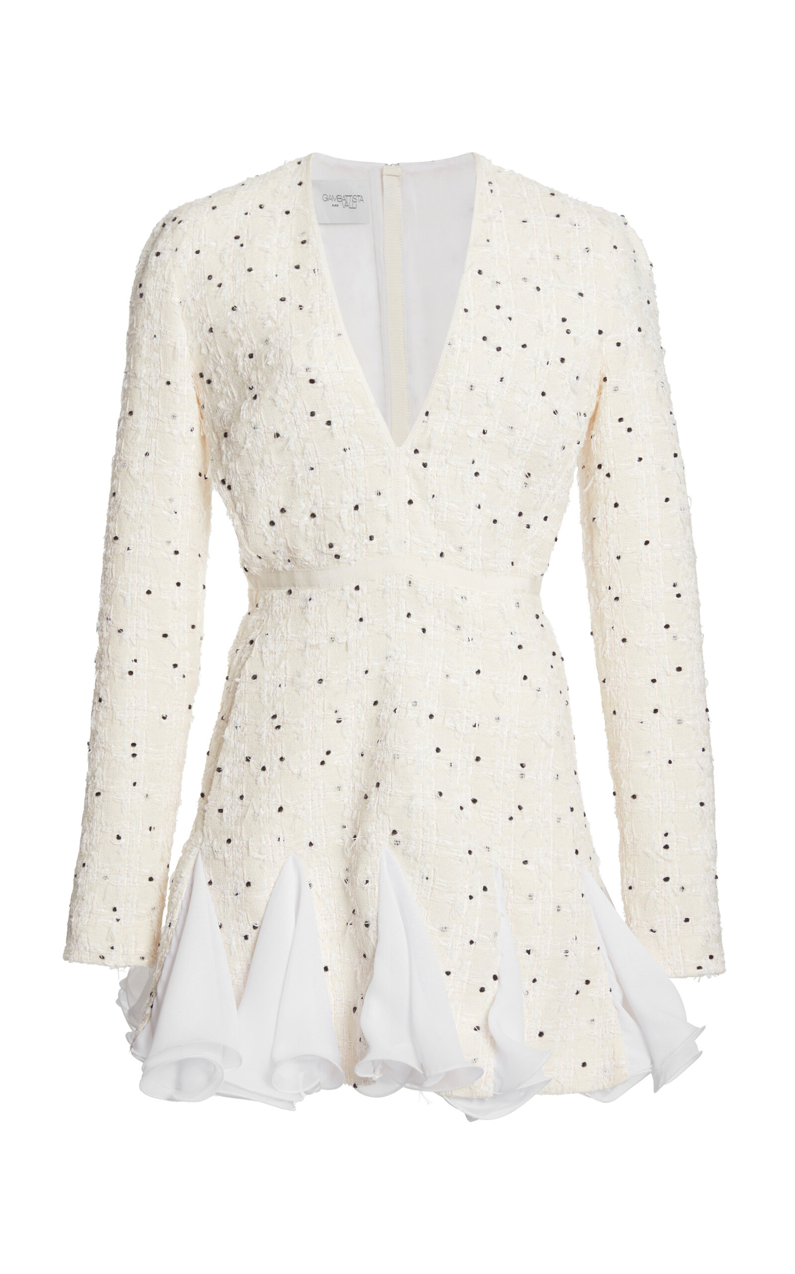 Giambattista Valli Polka-Dot Boucle Mini Dress