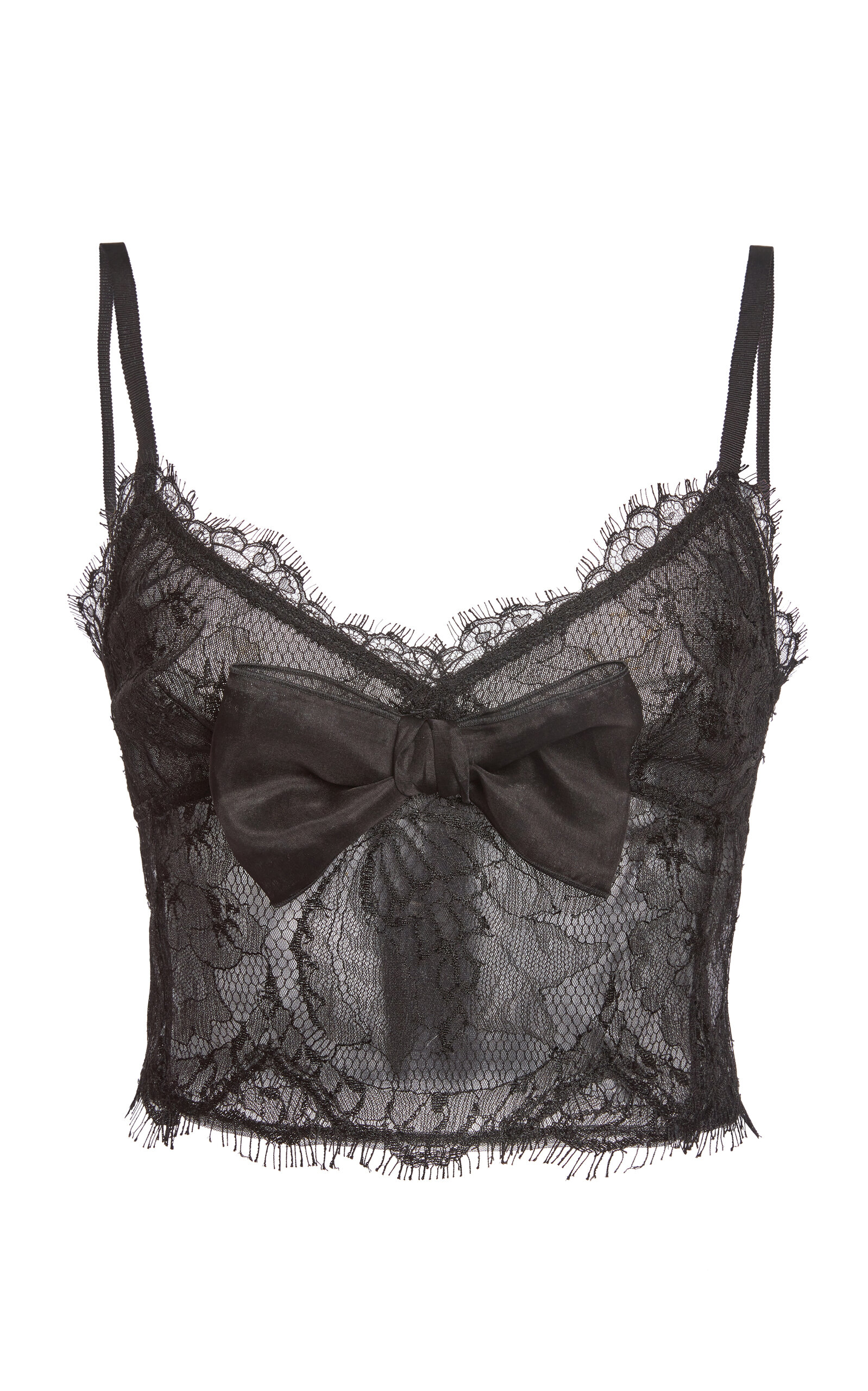 Giambattista Valli Bow-Detailed Lace Bra Top