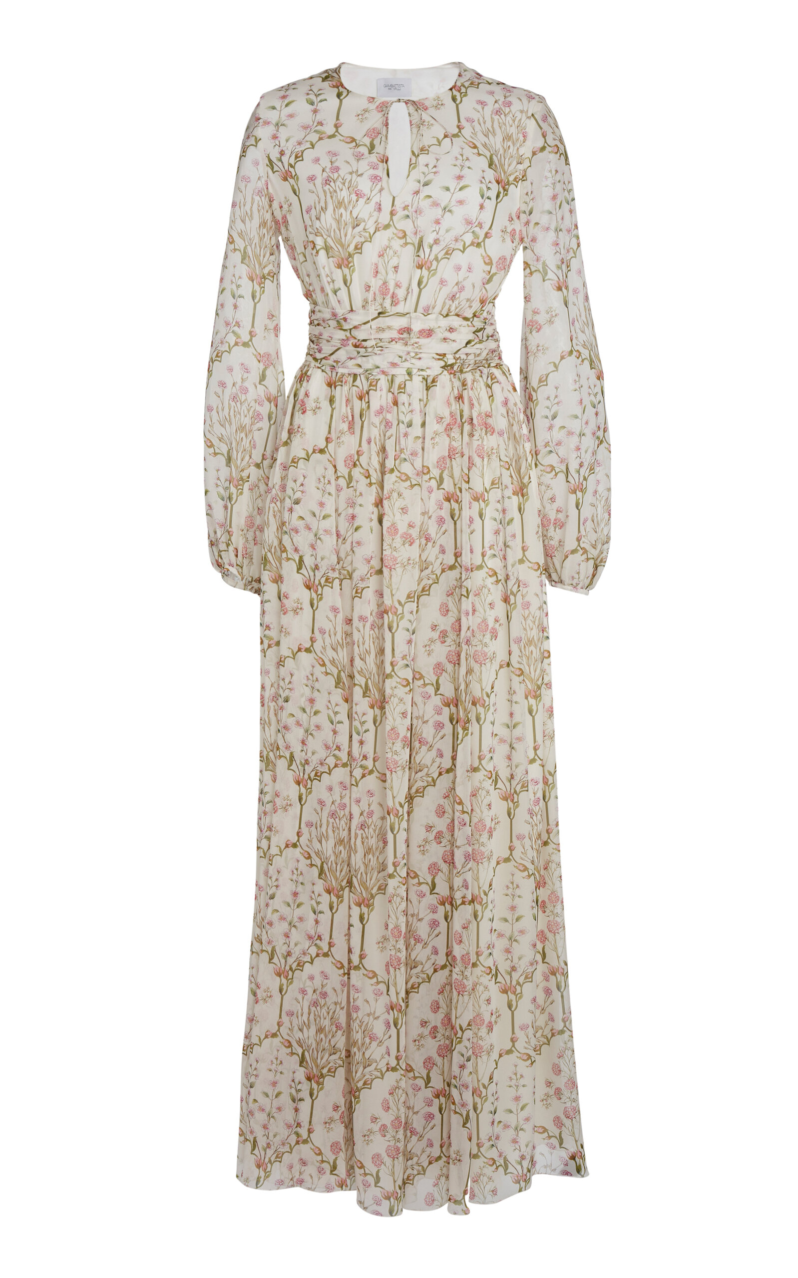 Giambattista Valli Printed Georgette Maxi Dress In Ivory
