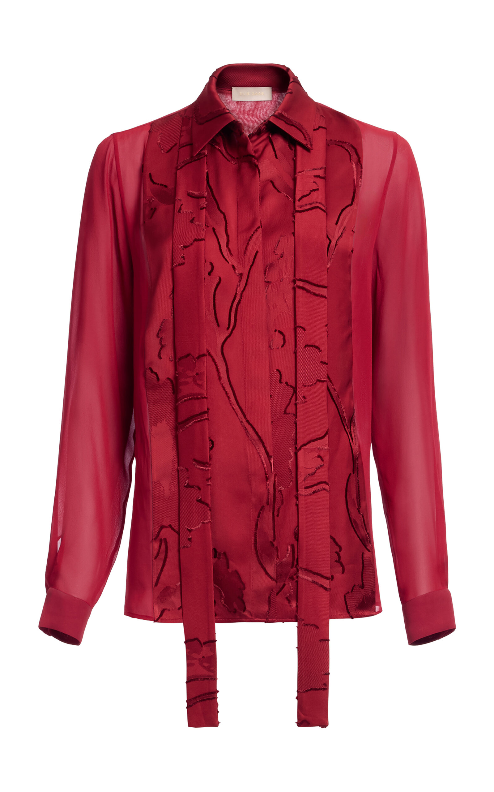 Elie Saab Jacquard Shirt In Red