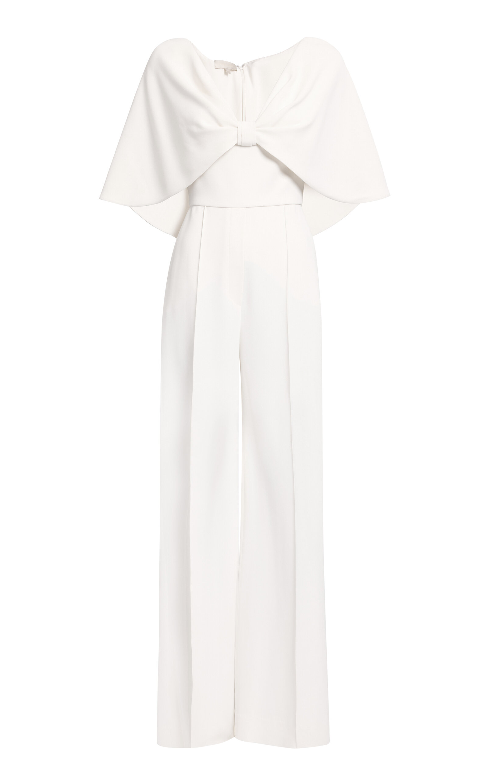 Cape-Detailed Cady Jumpsuit