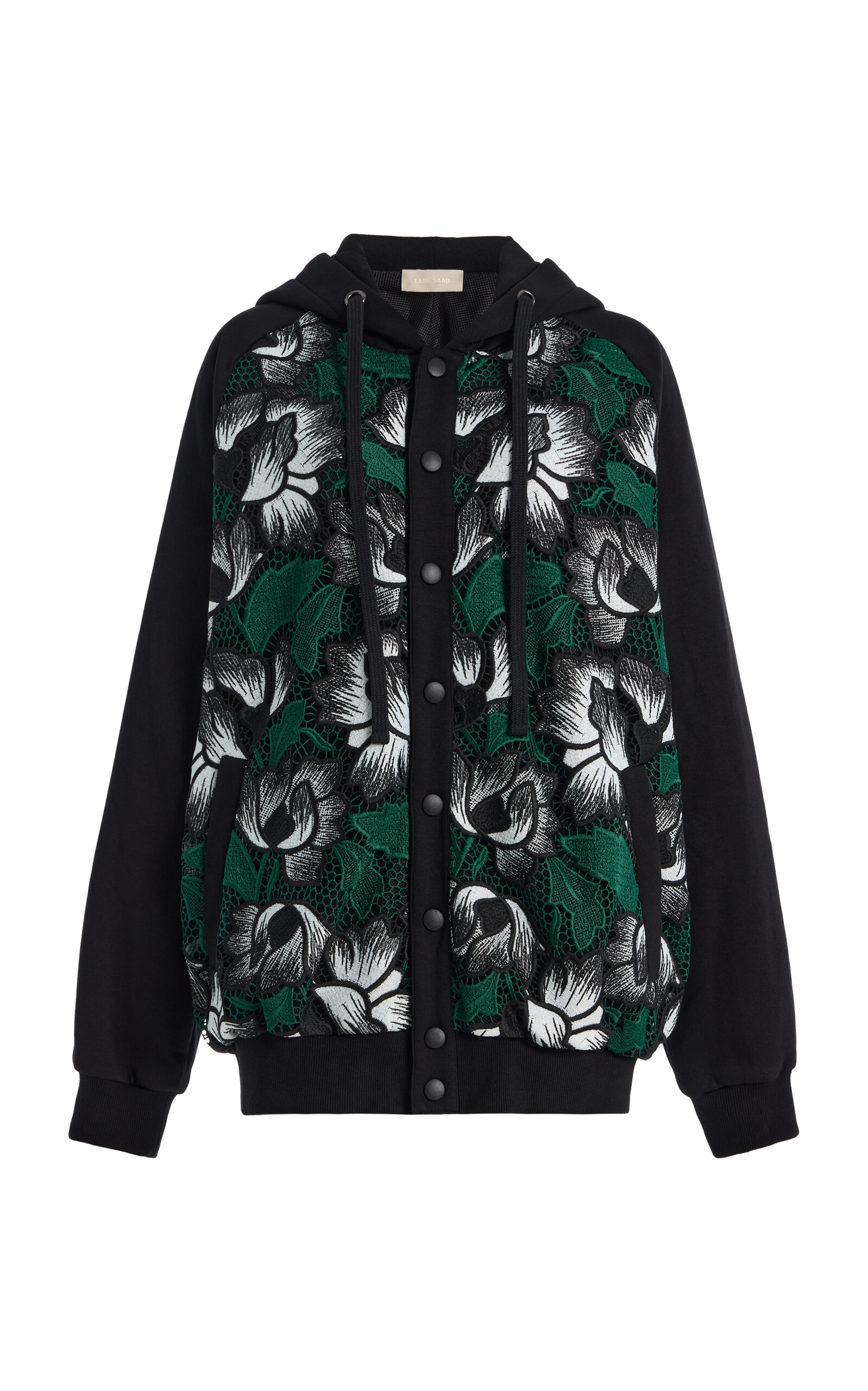 Elie Saab Macrame Bomber Jacket In Multi