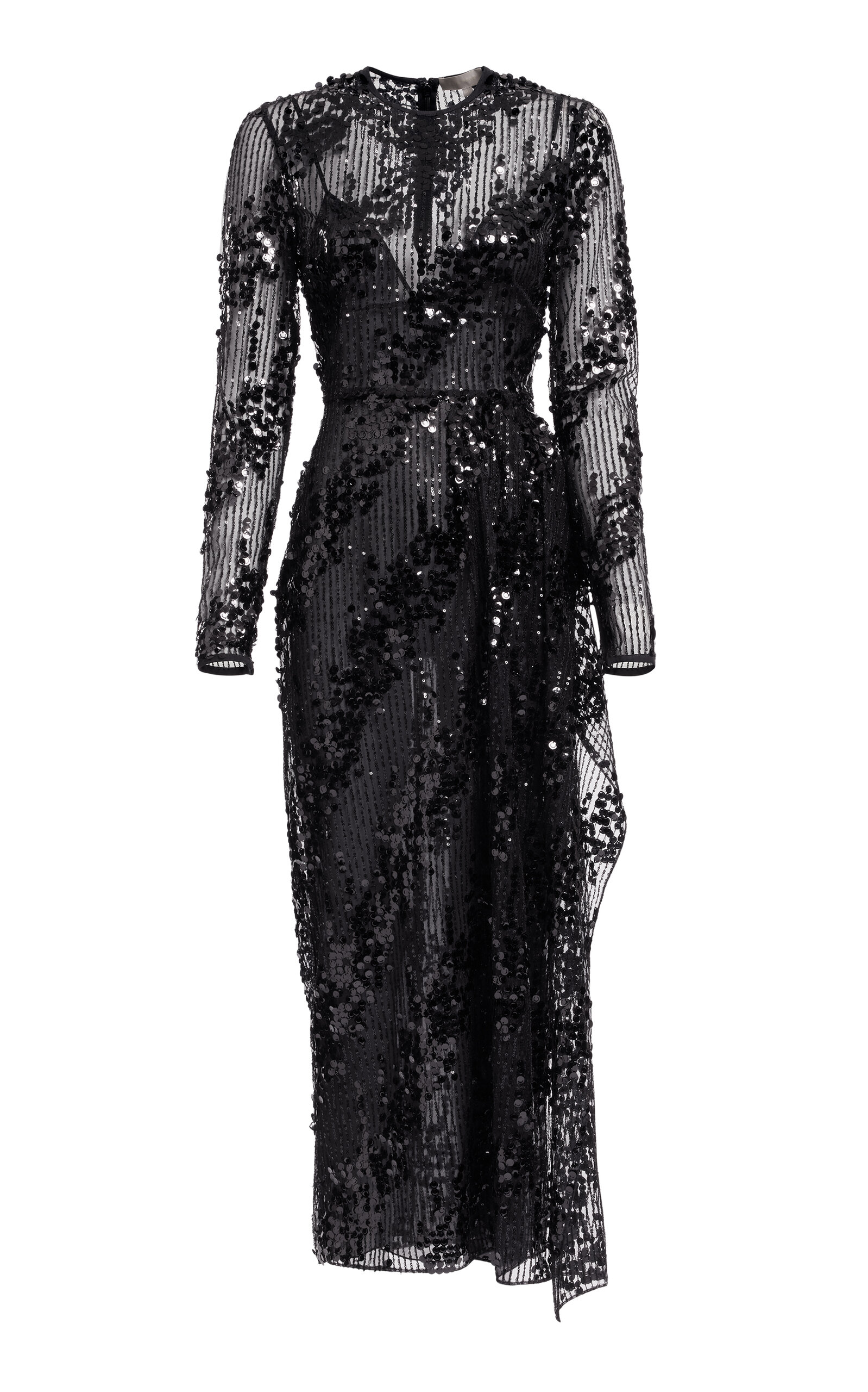 Elie Saab Sequined Midi Dress