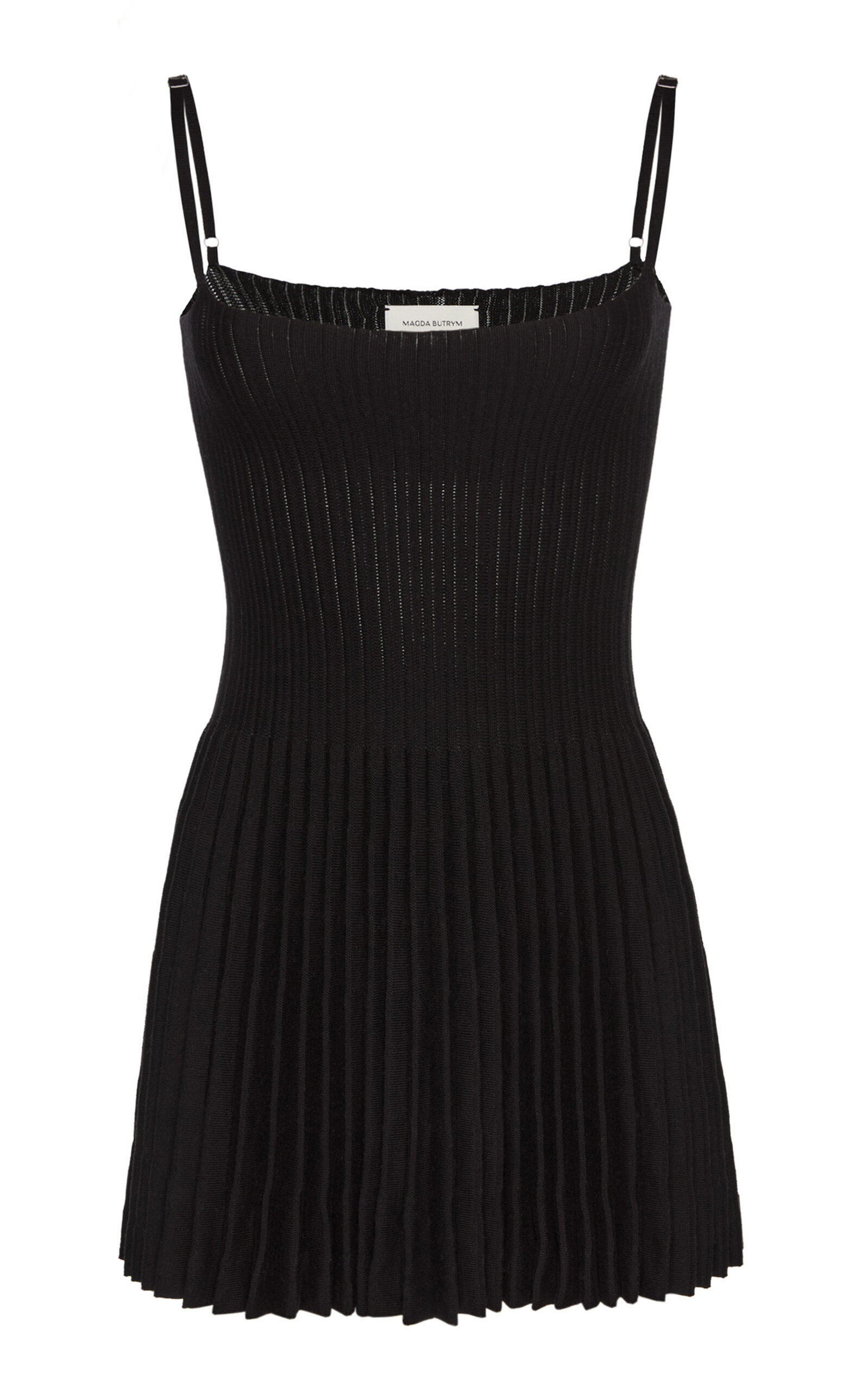 Magda Butrym Cotton Knit Mini Dress In Black