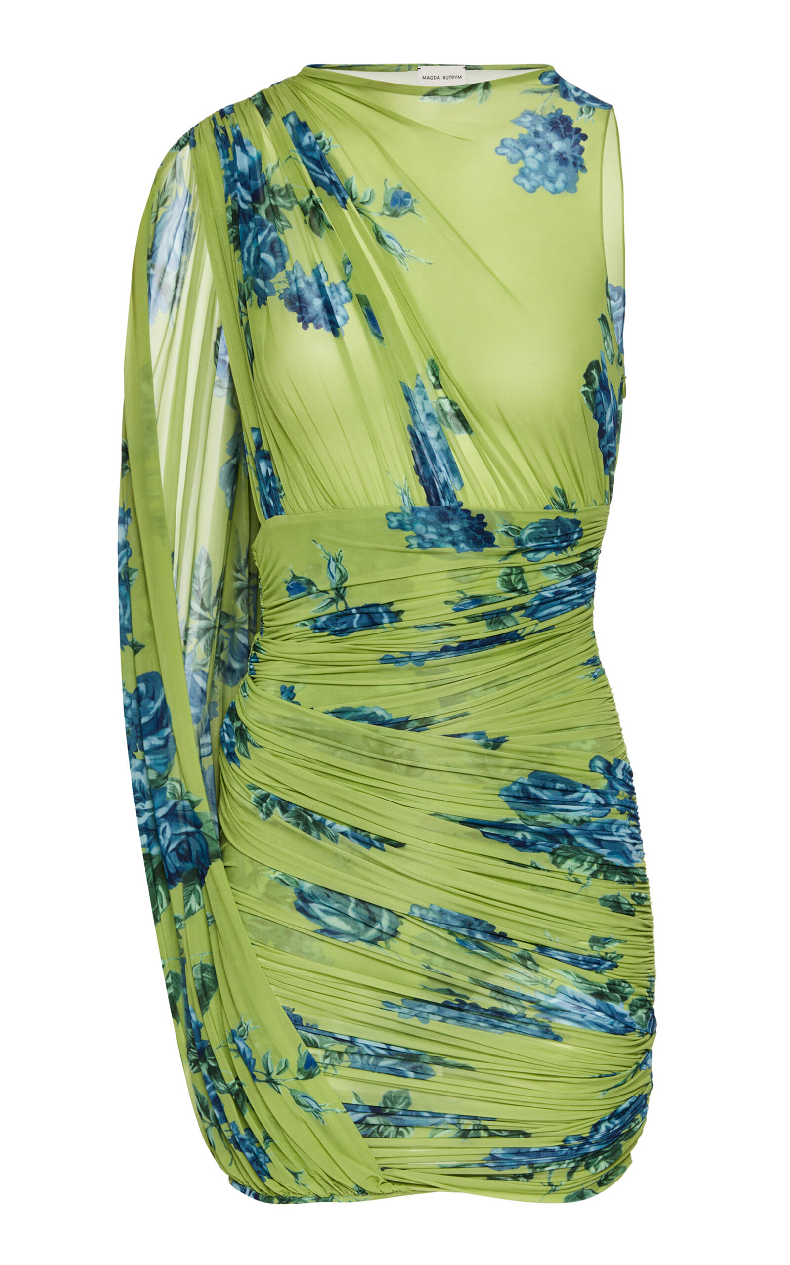 Magda Butrym Gathered Mini Dress In Green