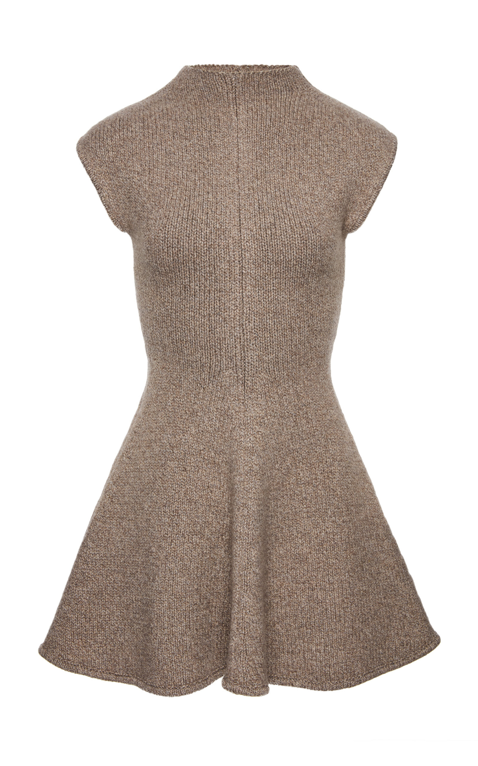 Magda Butrym Knit A-line Mini Dress In Nude