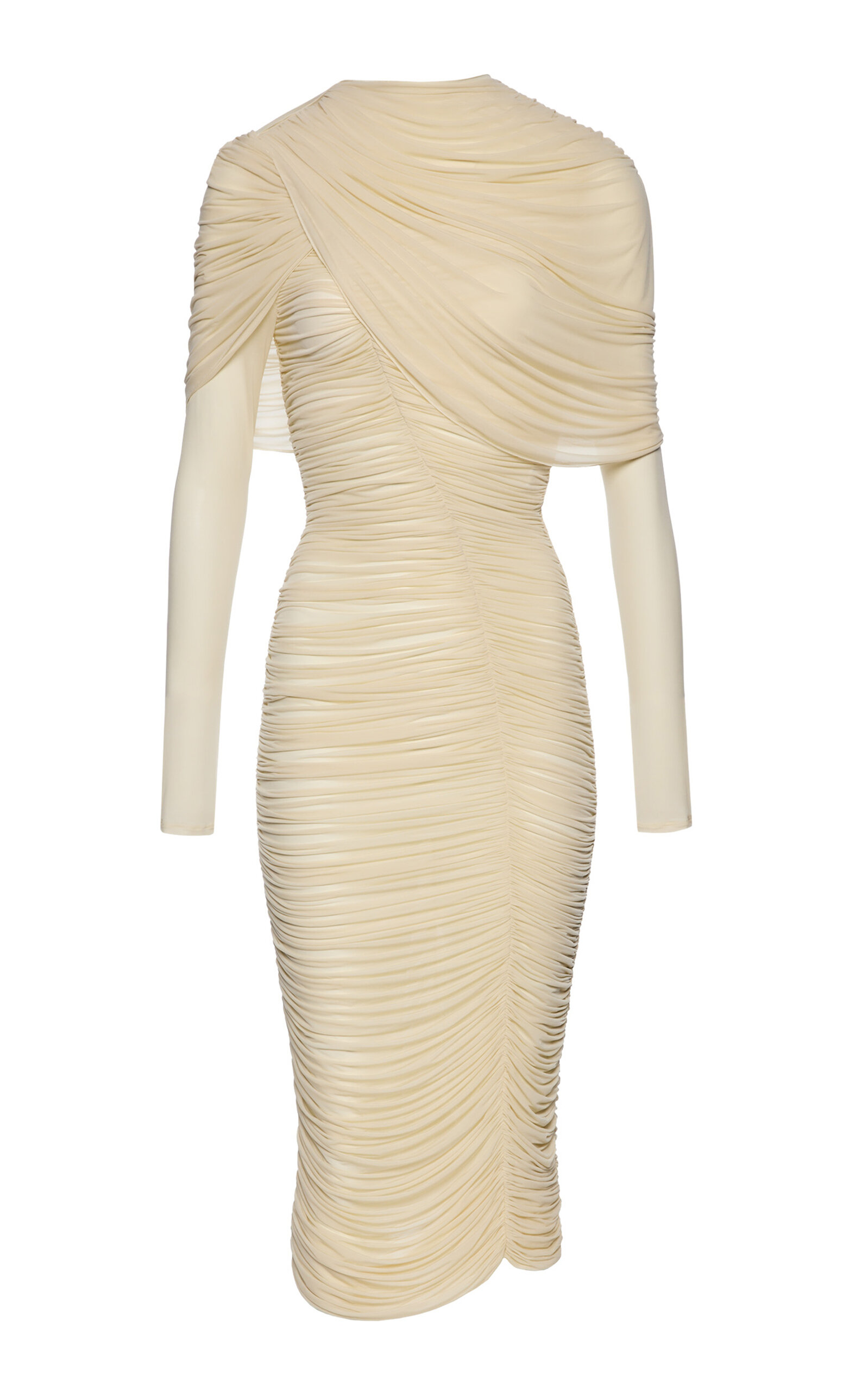 Magda Butrym Ruched Capelet Midi Dress