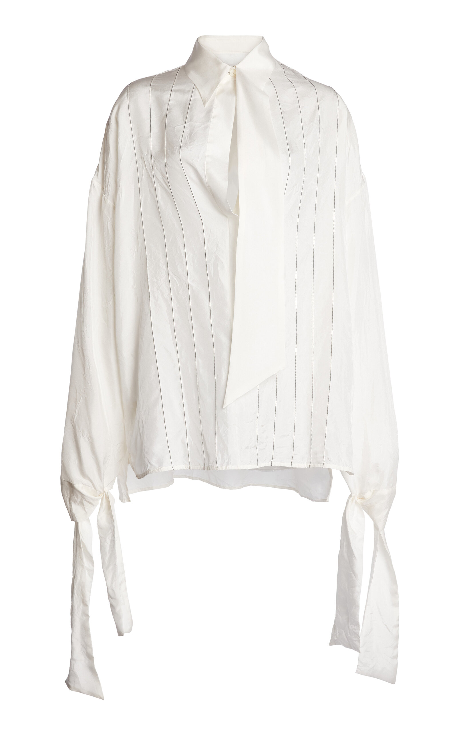 Lanvin Scarf-Detailed Silk Top