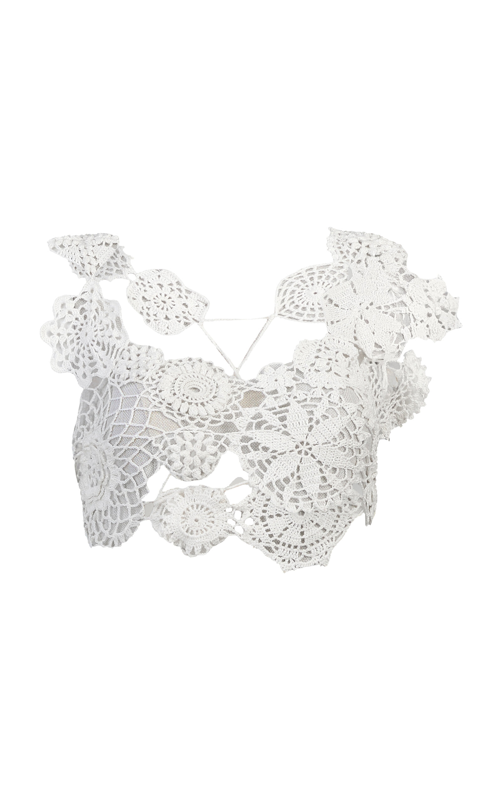 The New Arrivals Ilkyaz Ozel Demeter Cropped Cotton Top In White