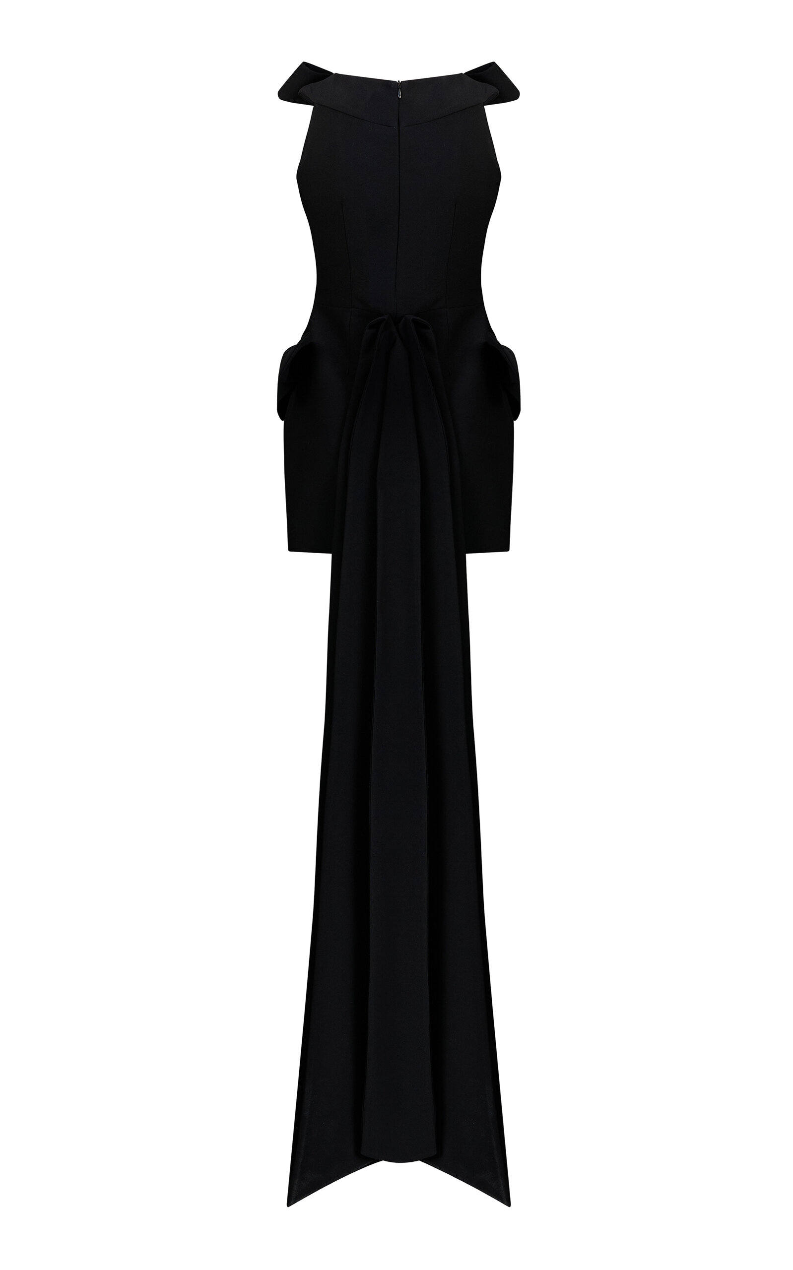 The New Arrivals Ilkyaz Ozel Daphne Train-detailed Mini Dress In Black