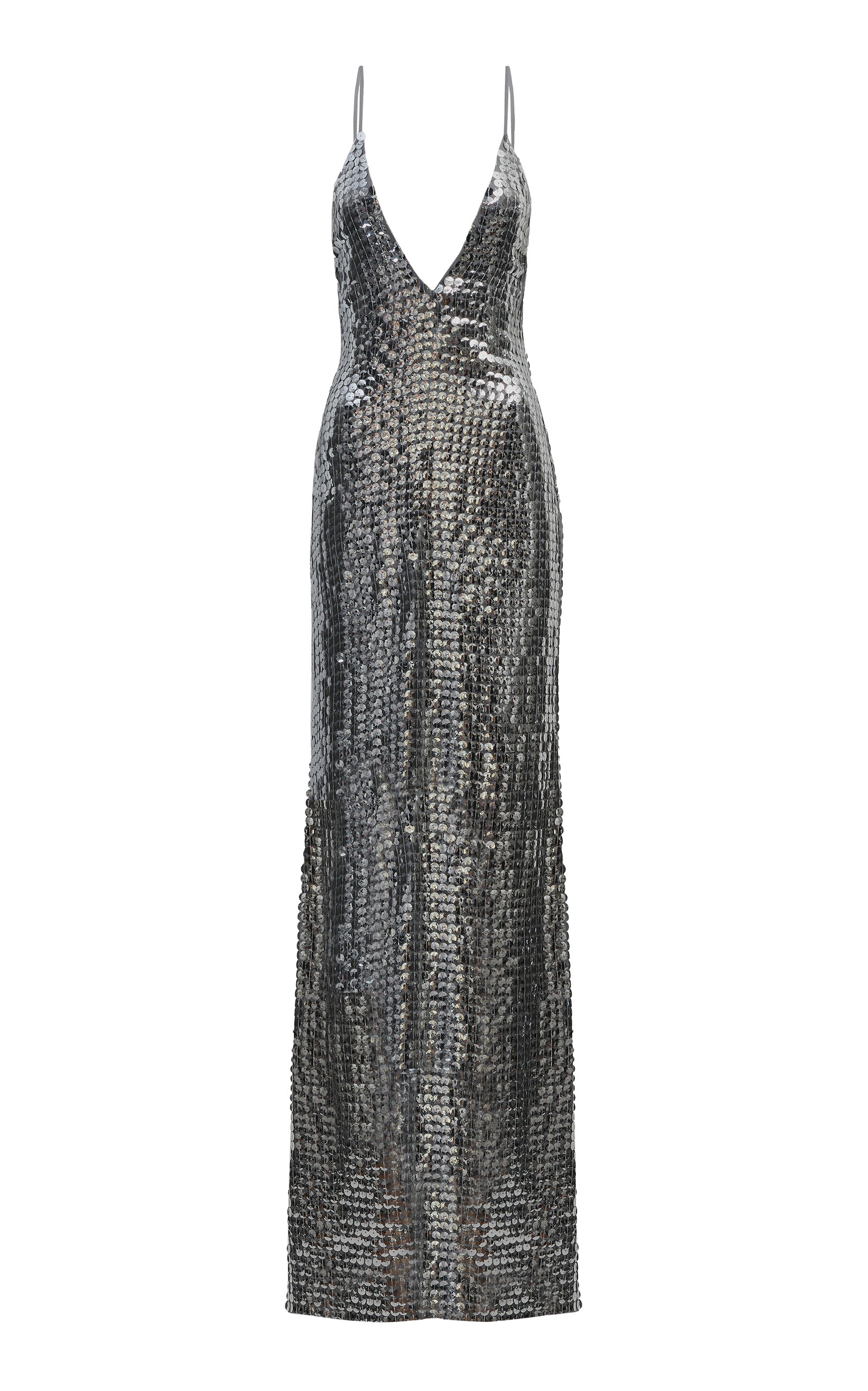 The New Arrivals Ilkyaz Ozel Claudie Embellished Gown - Silver