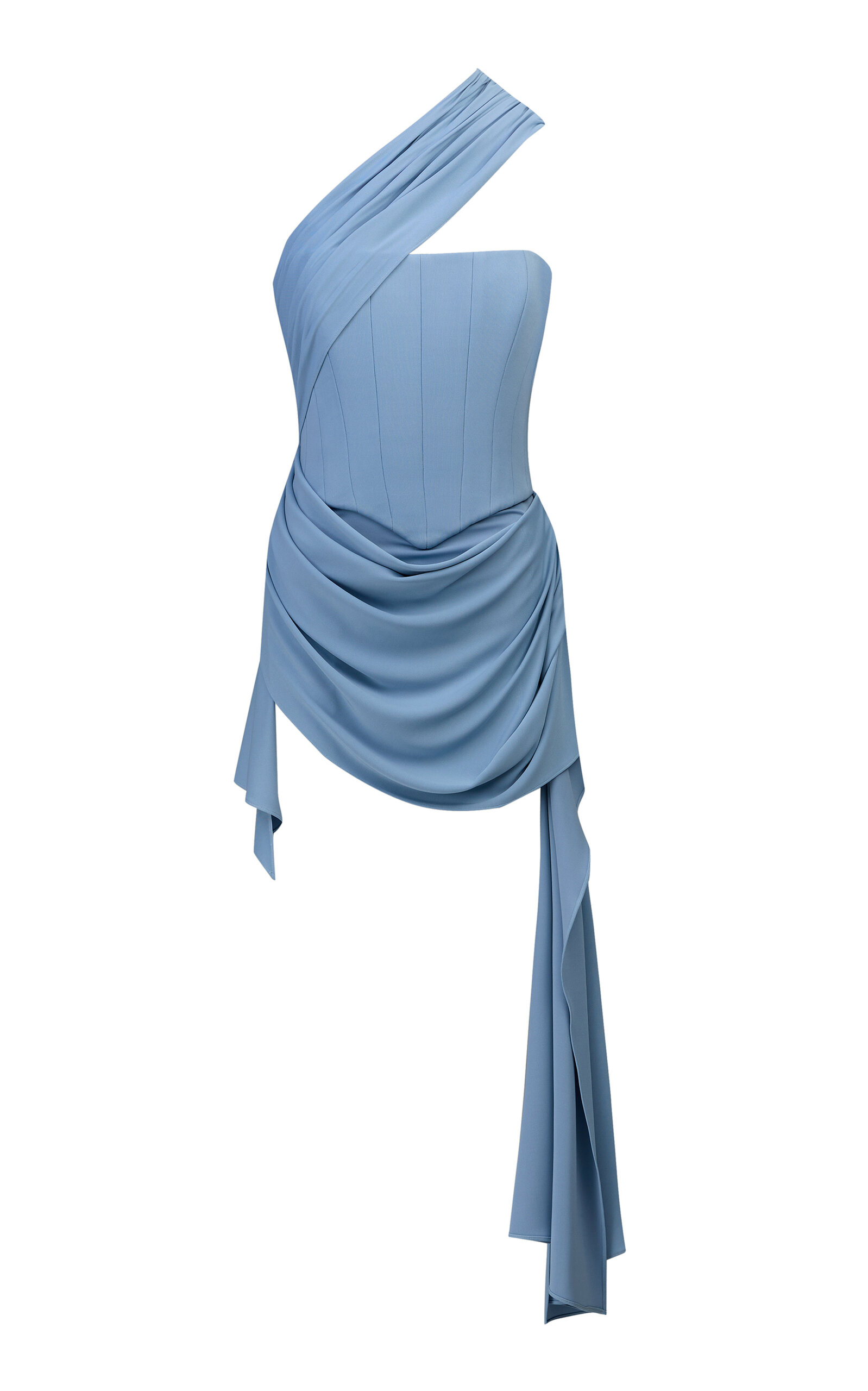 The New Arrivals Ilkyaz Ozel Ayla Draped Mini Dress
