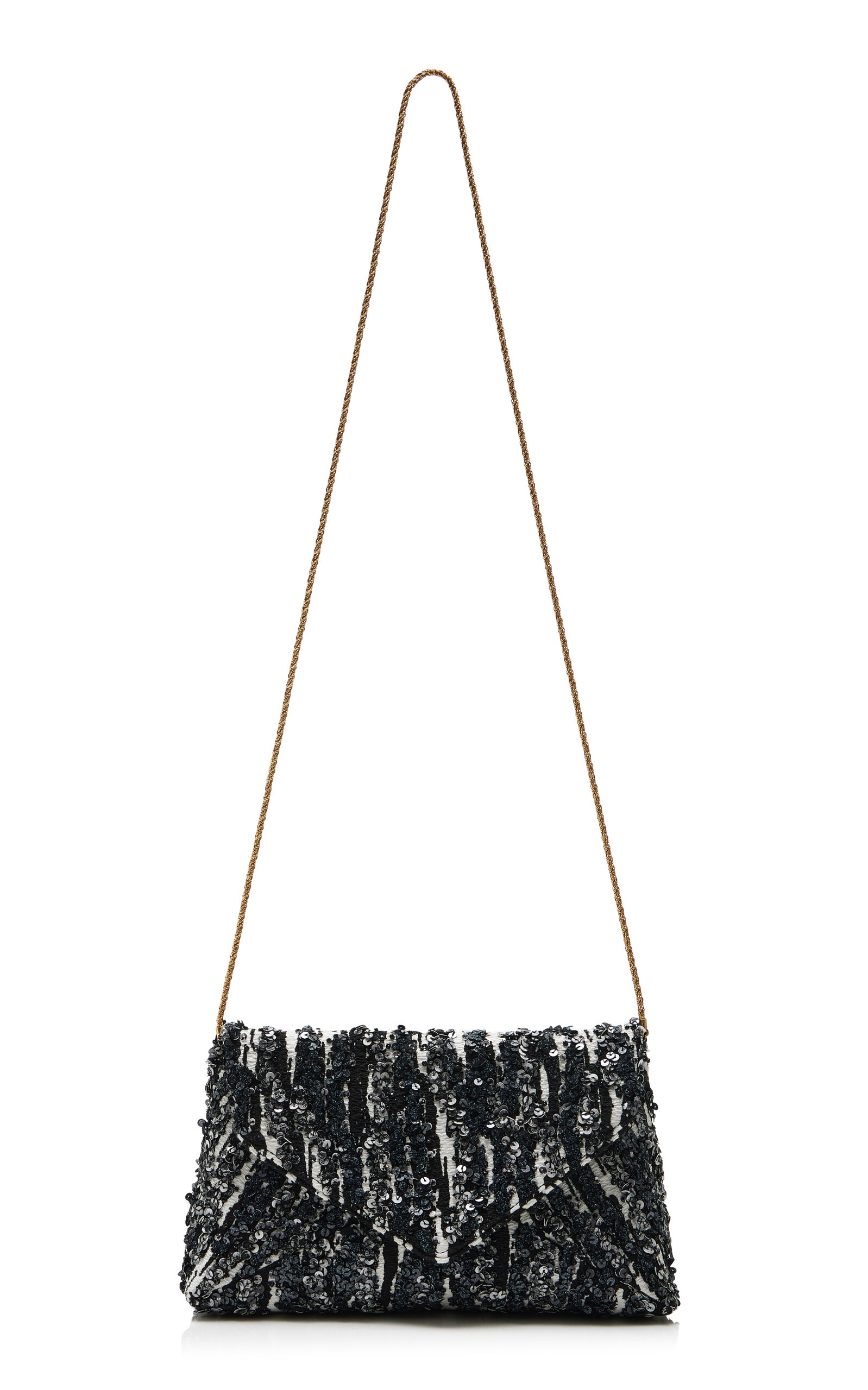 Dries Van Noten Embellished Leather Envelope Clutch