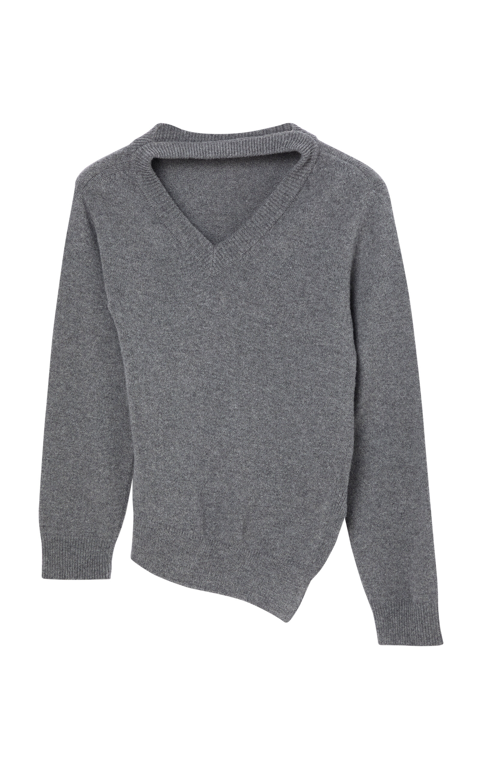 Two-Way Deconstructed Wool-Cashmere Sweater