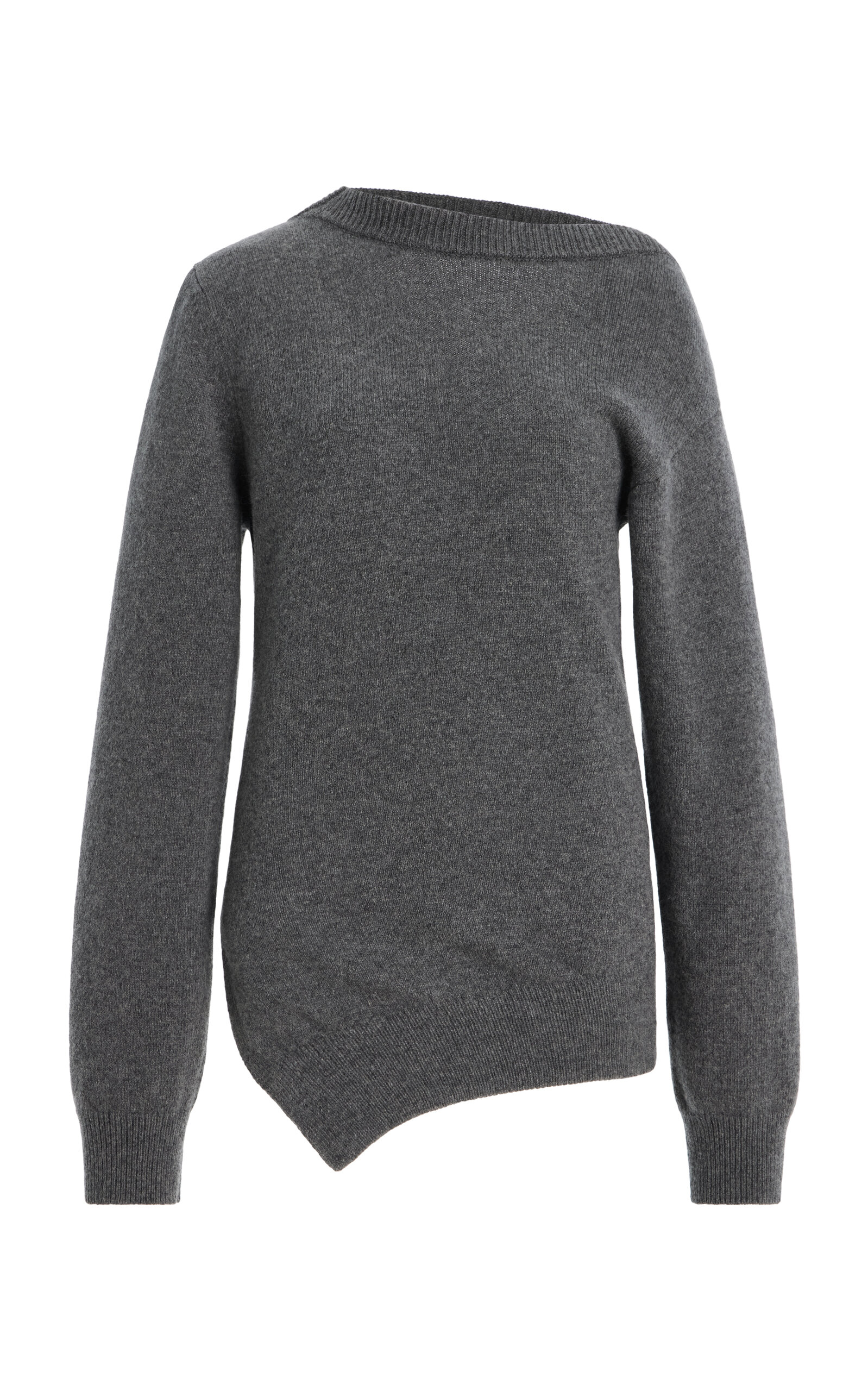 Rohe Two-way Deconstructed Wool-cashmere Sweater In Gray