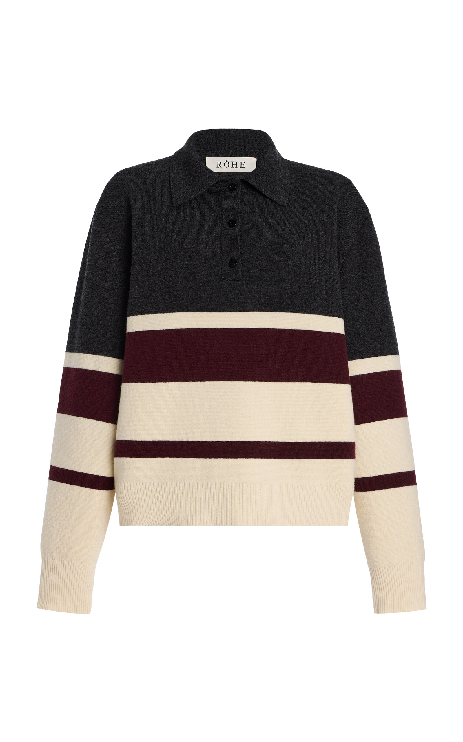 Punto Milano Striped Knit Polo Shirt