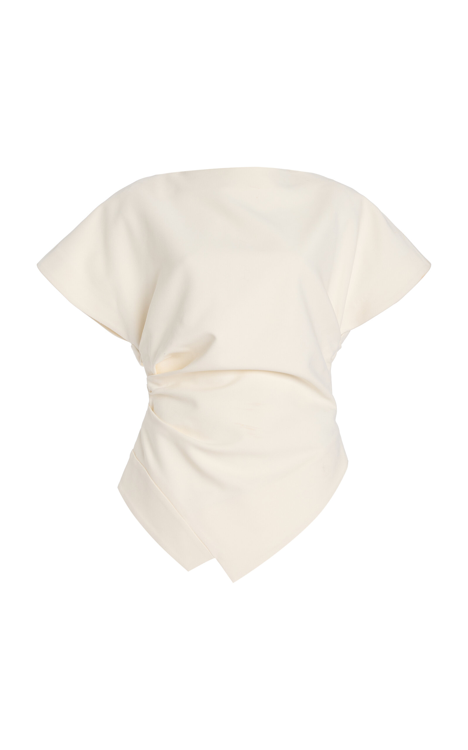 Draped Lapel Top