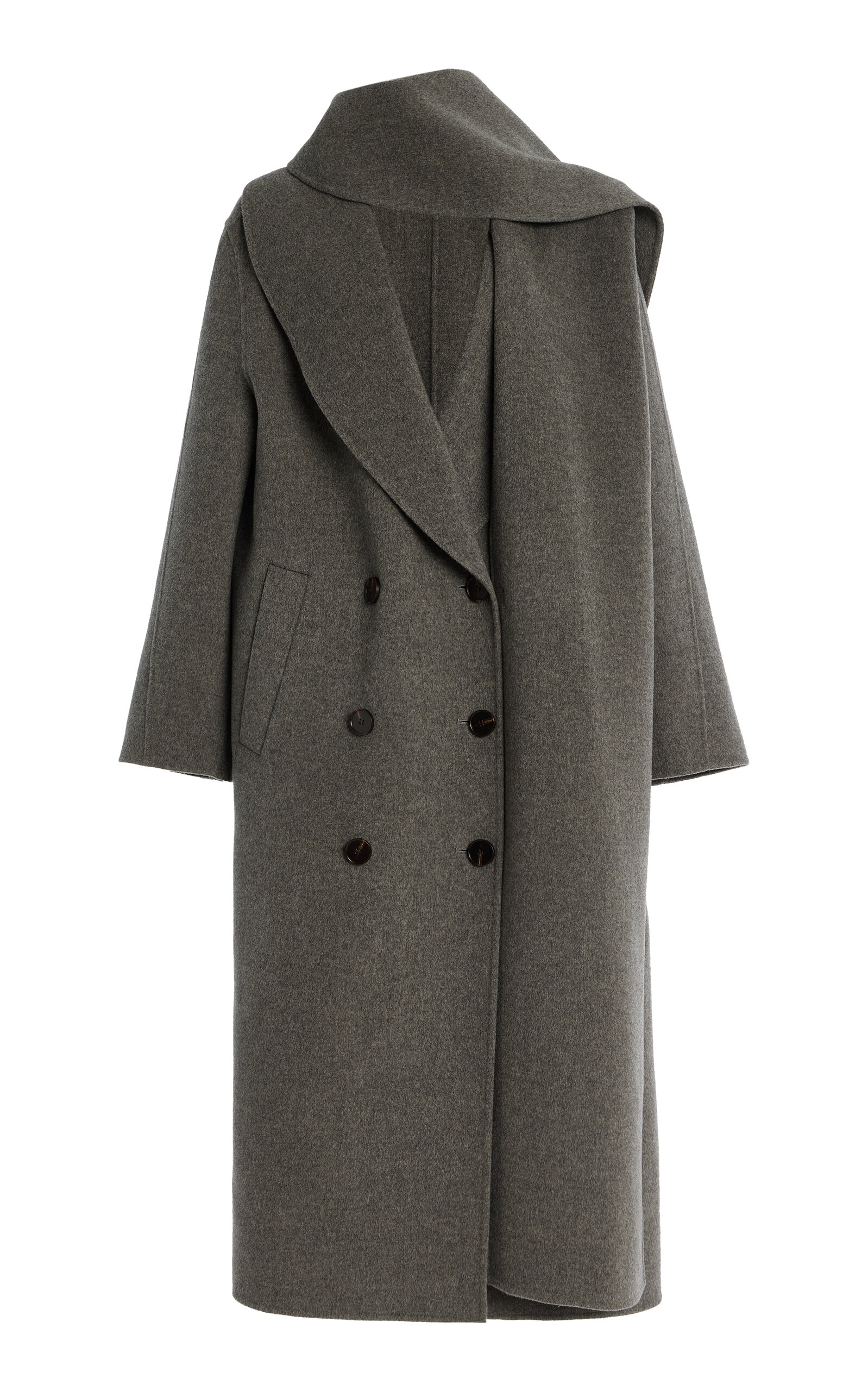 Róhe Signature double-faced scarf coat
